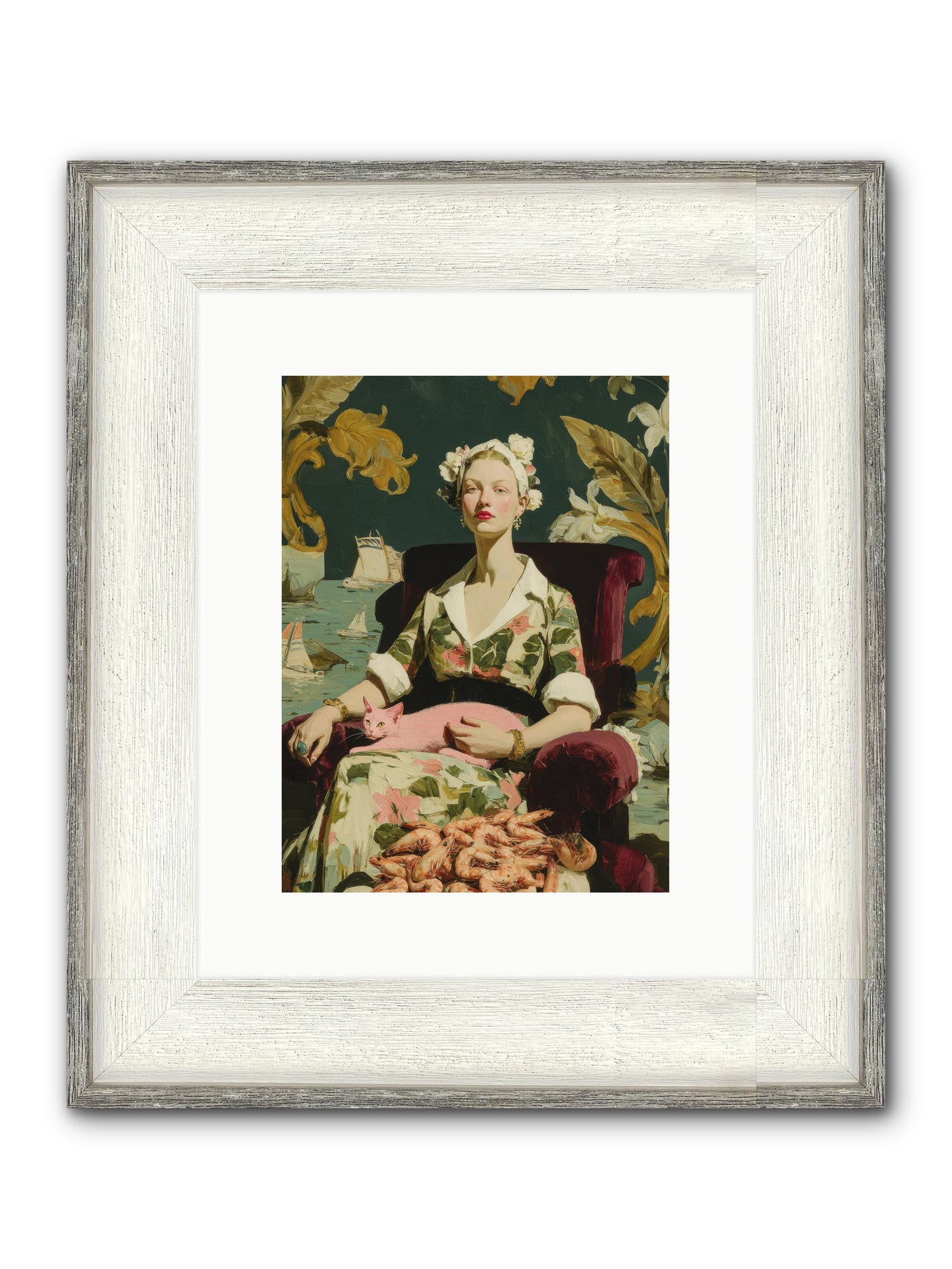 Duchess Of Daydreams Framed Print - Driftwood White 9x12