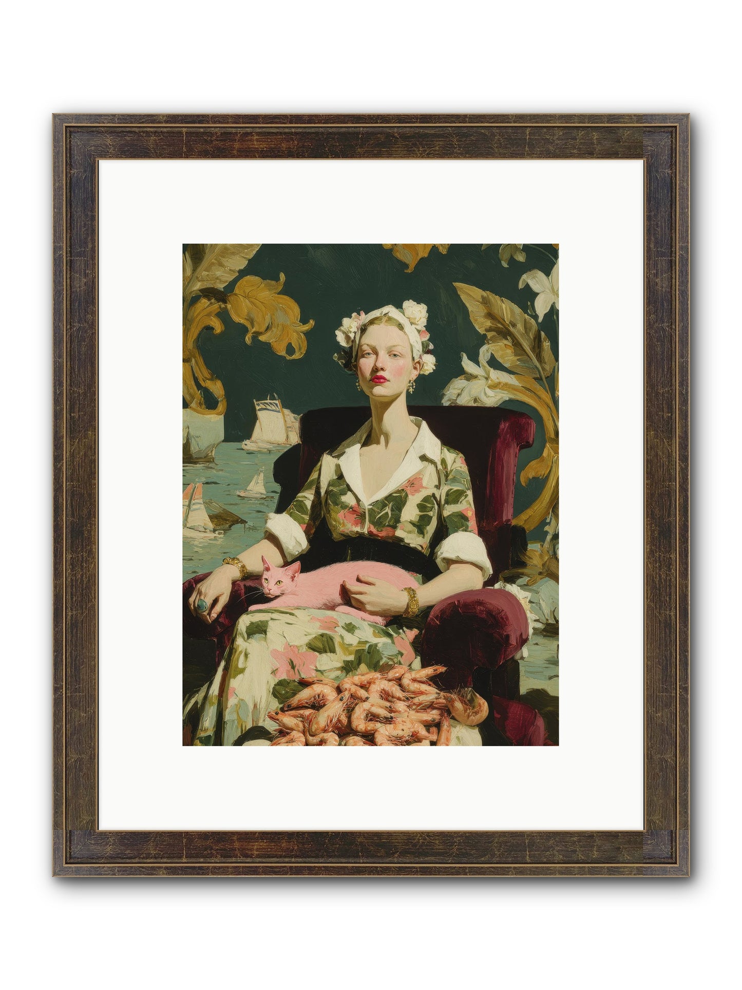 Duchess Of Daydreams Framed Print - Slimwoods Black/Gold 9x12