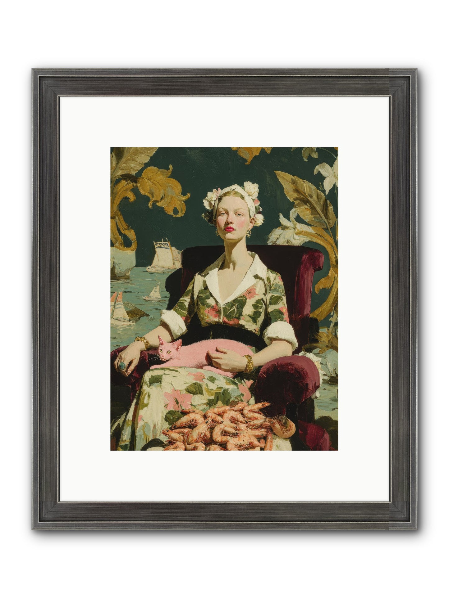 Duchess Of Daydreams Framed Print - Slimwoods Black/Silver 9x12