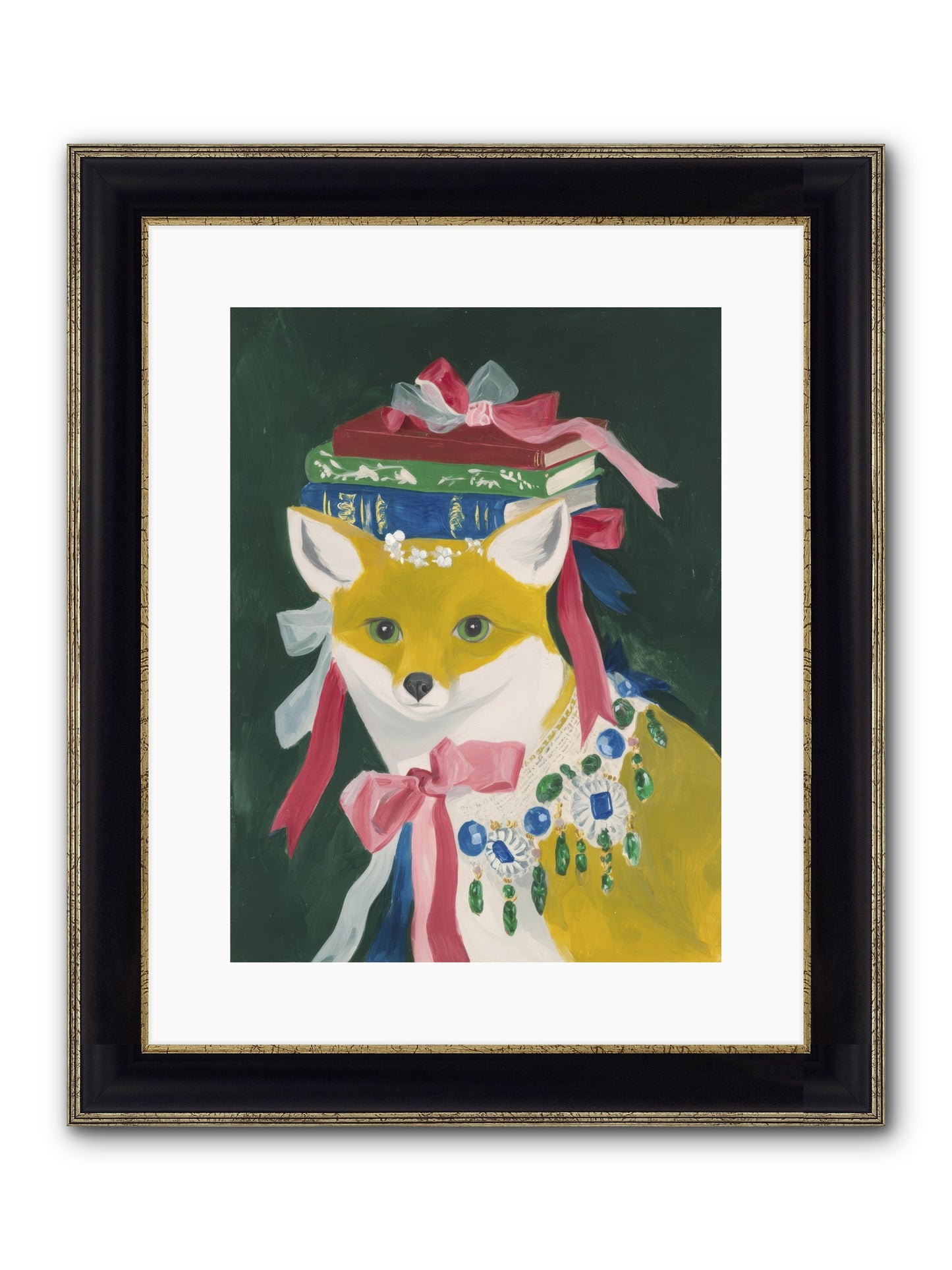 Duchess Of Whispered Stories Framed Print - Black & Gold 12x16