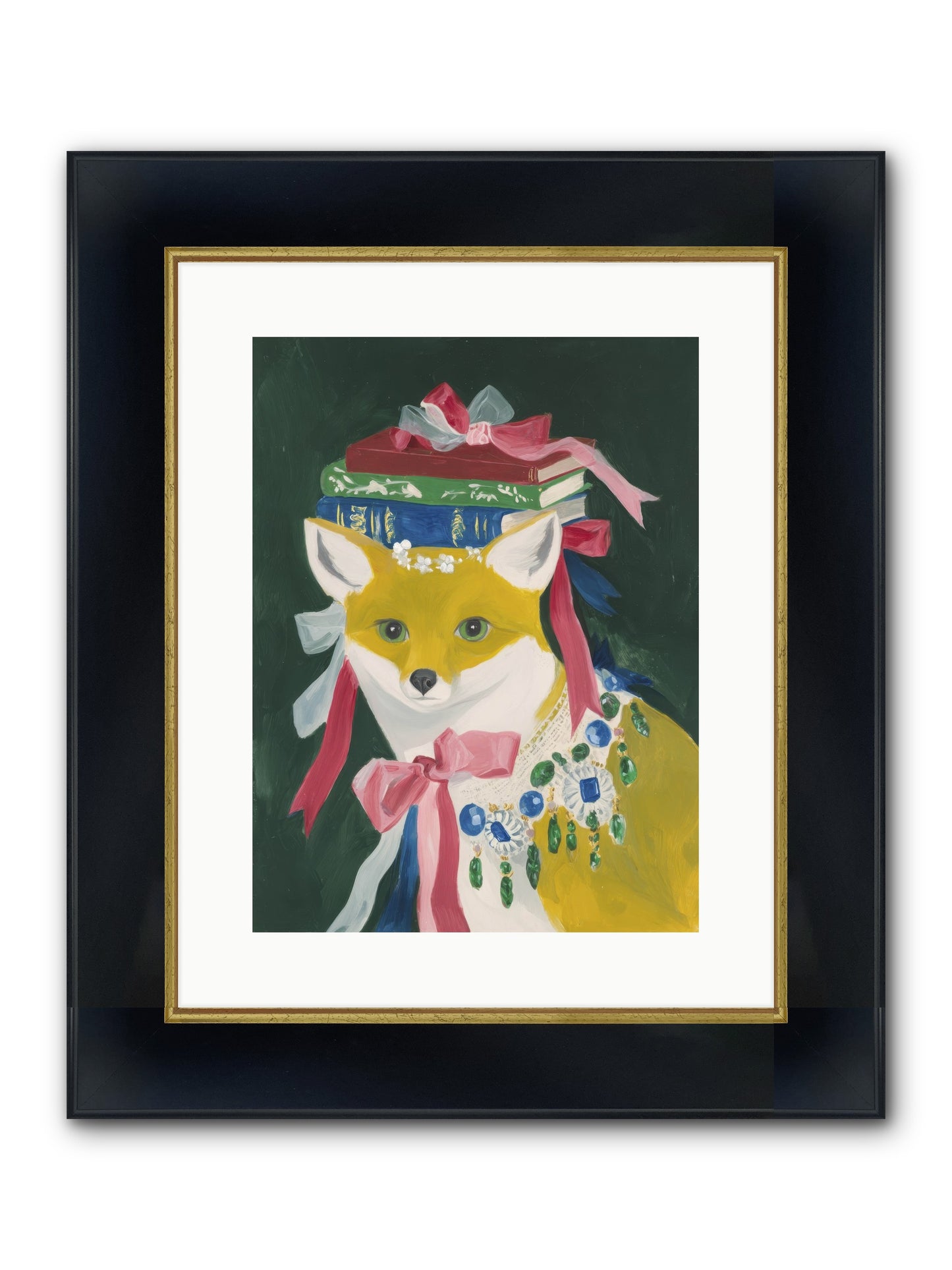 Duchess Of Whispered Stories Framed Print - Wide Black w/Gold 12x16