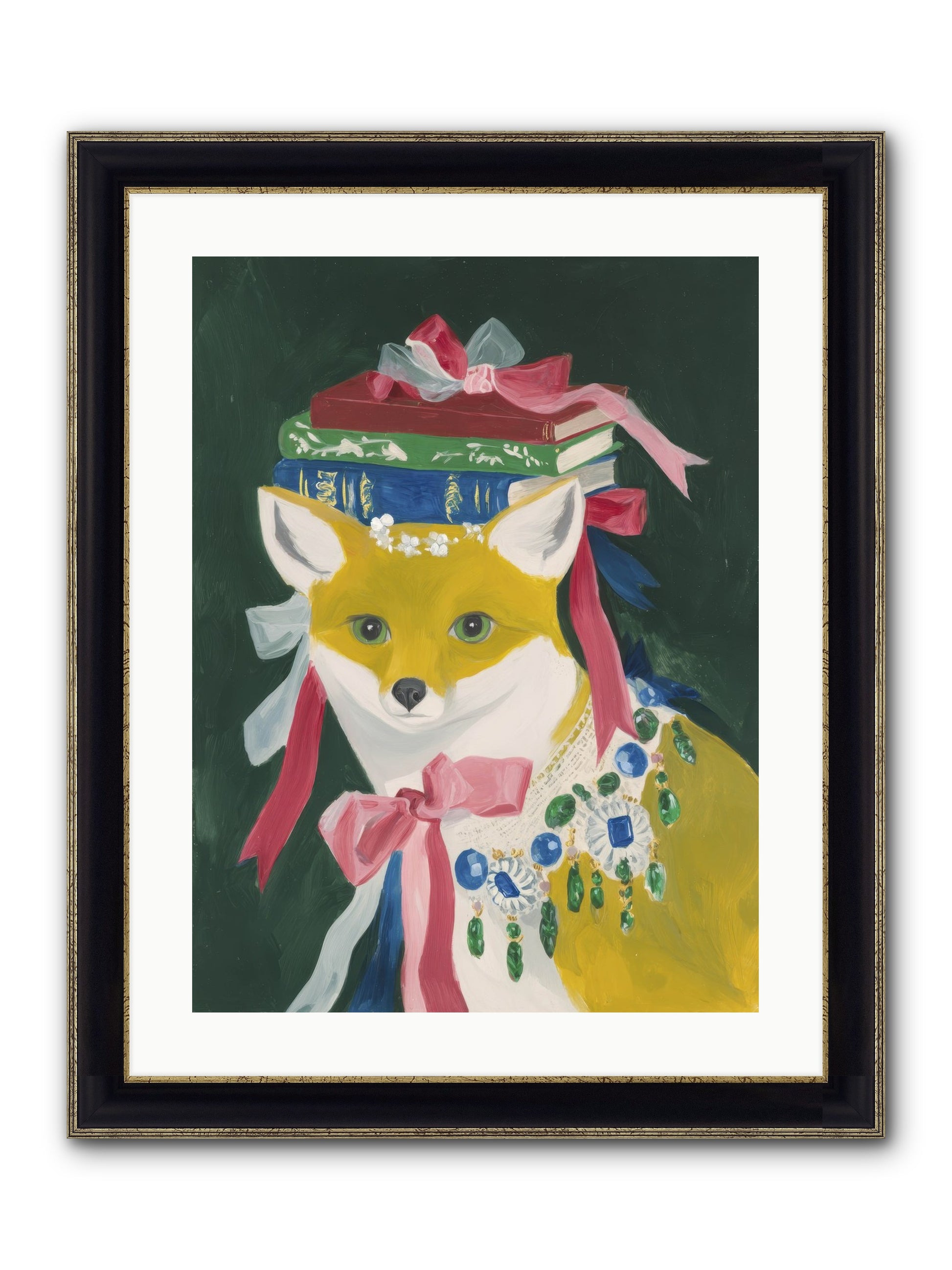 Duchess Of Whispered Stories Framed Print - Black & Gold 18x24