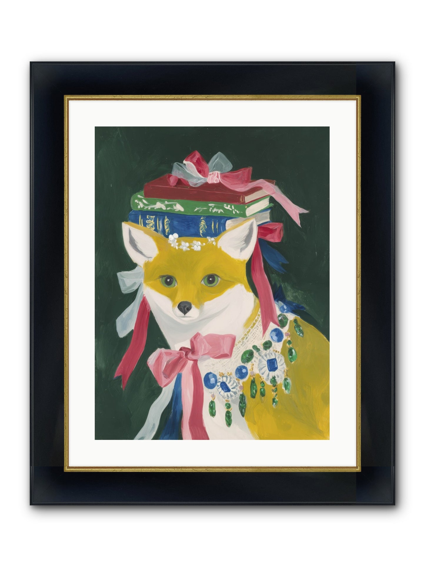Duchess Of Whispered Stories Framed Print - Wide Black w/Gold 18x24