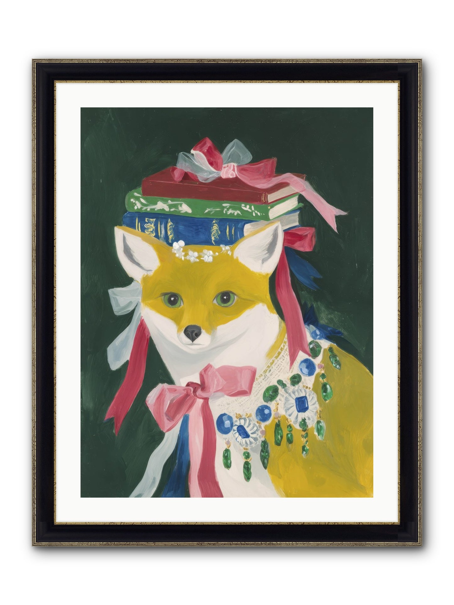Duchess Of Whispered Stories Framed Print - Black & Gold 24x32