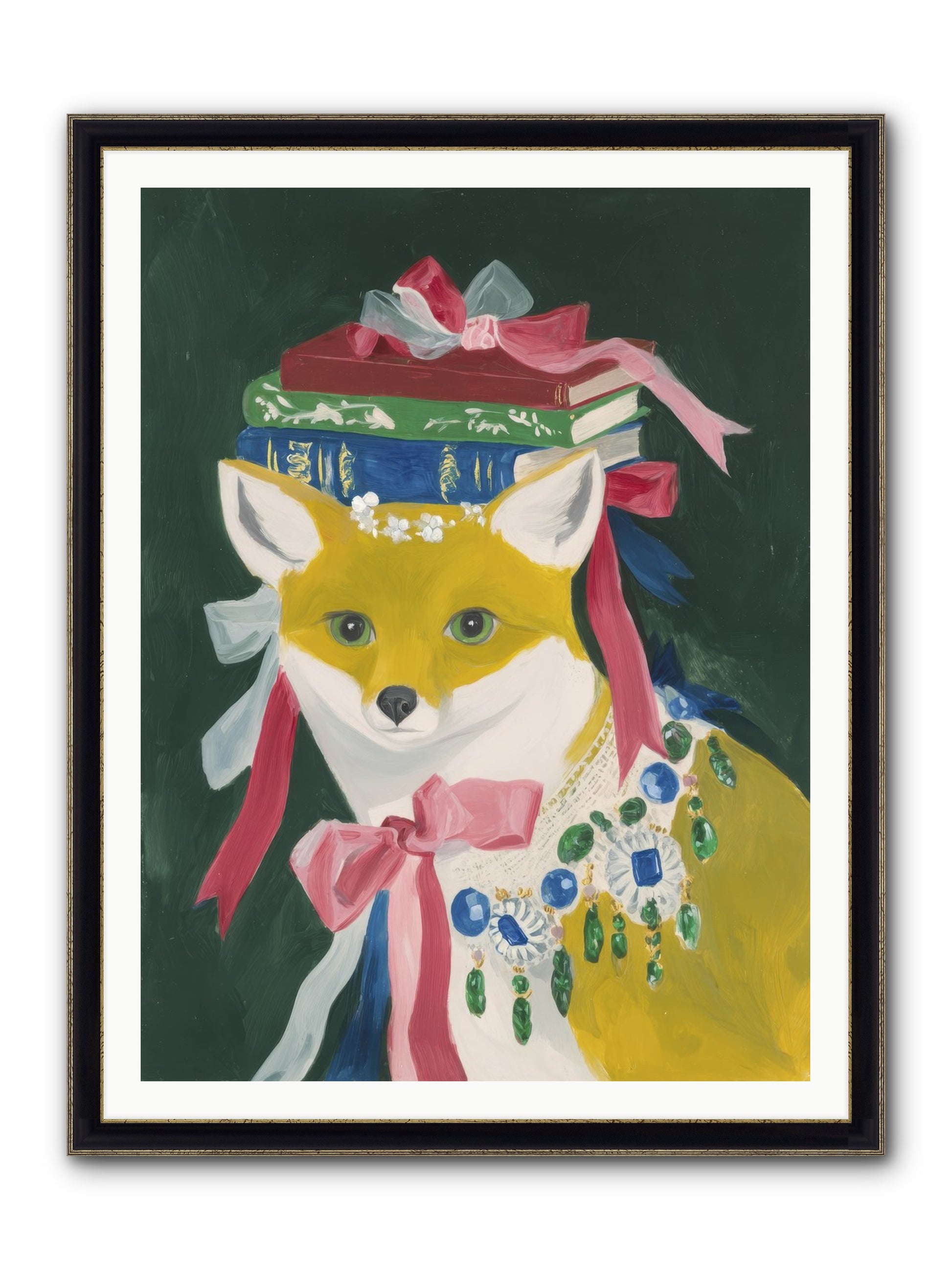 Duchess Of Whispered Stories Framed Print - Black & Gold 36x48