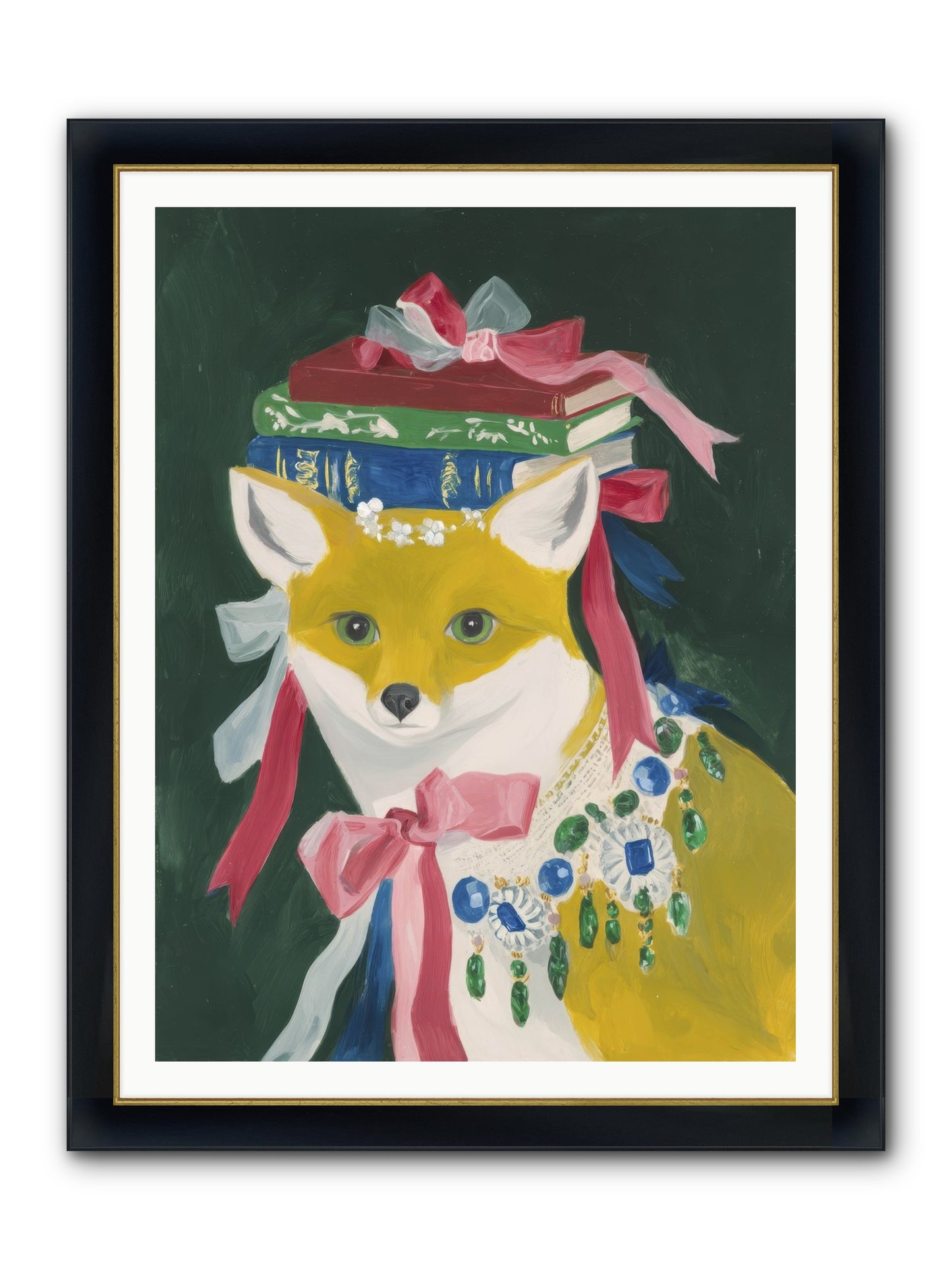 Duchess Of Whispered Stories Framed Print - Wide Black w/Gold 36x48