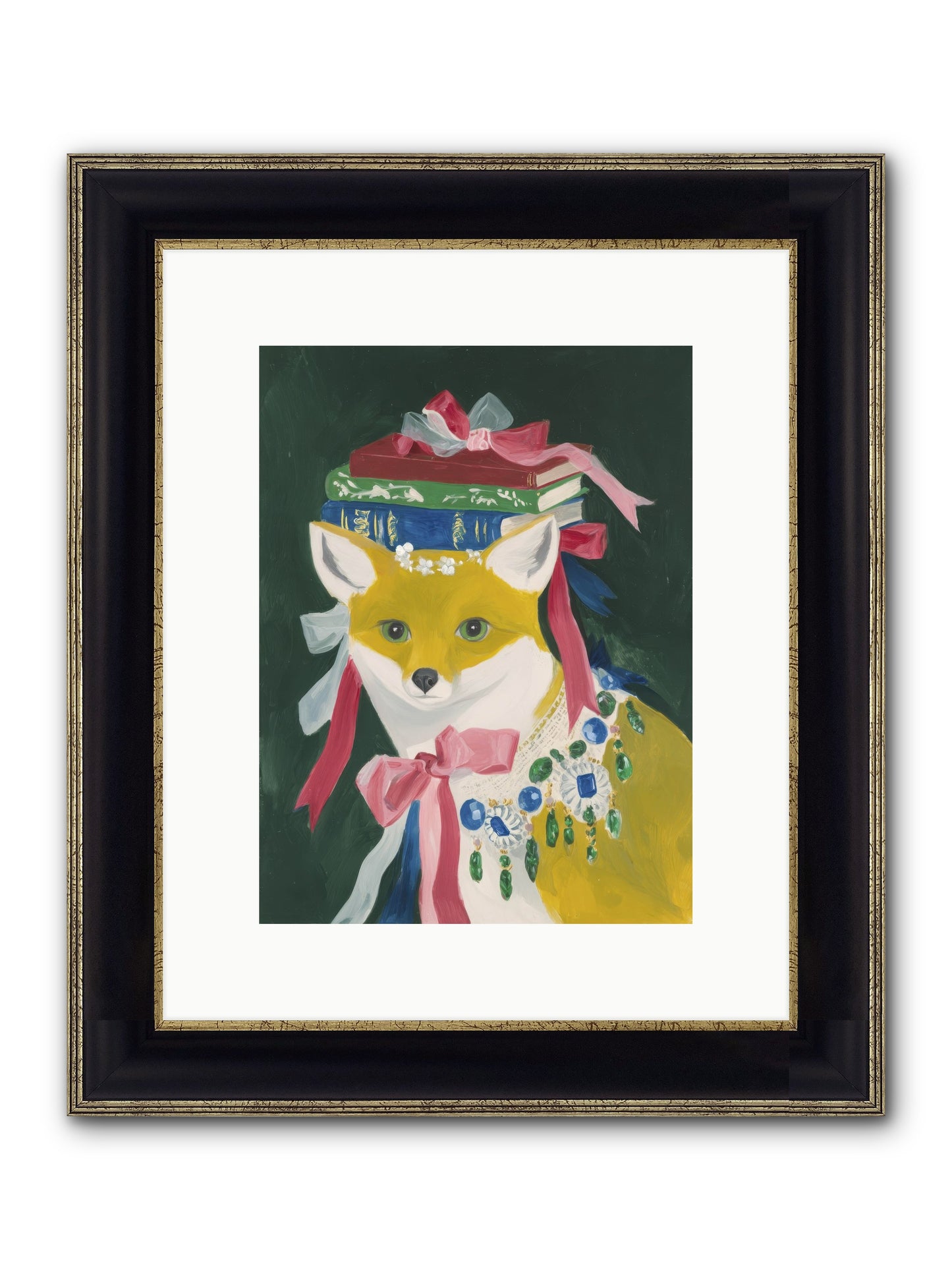 Duchess Of Whispered Stories Framed Print - Black & Gold 9x12