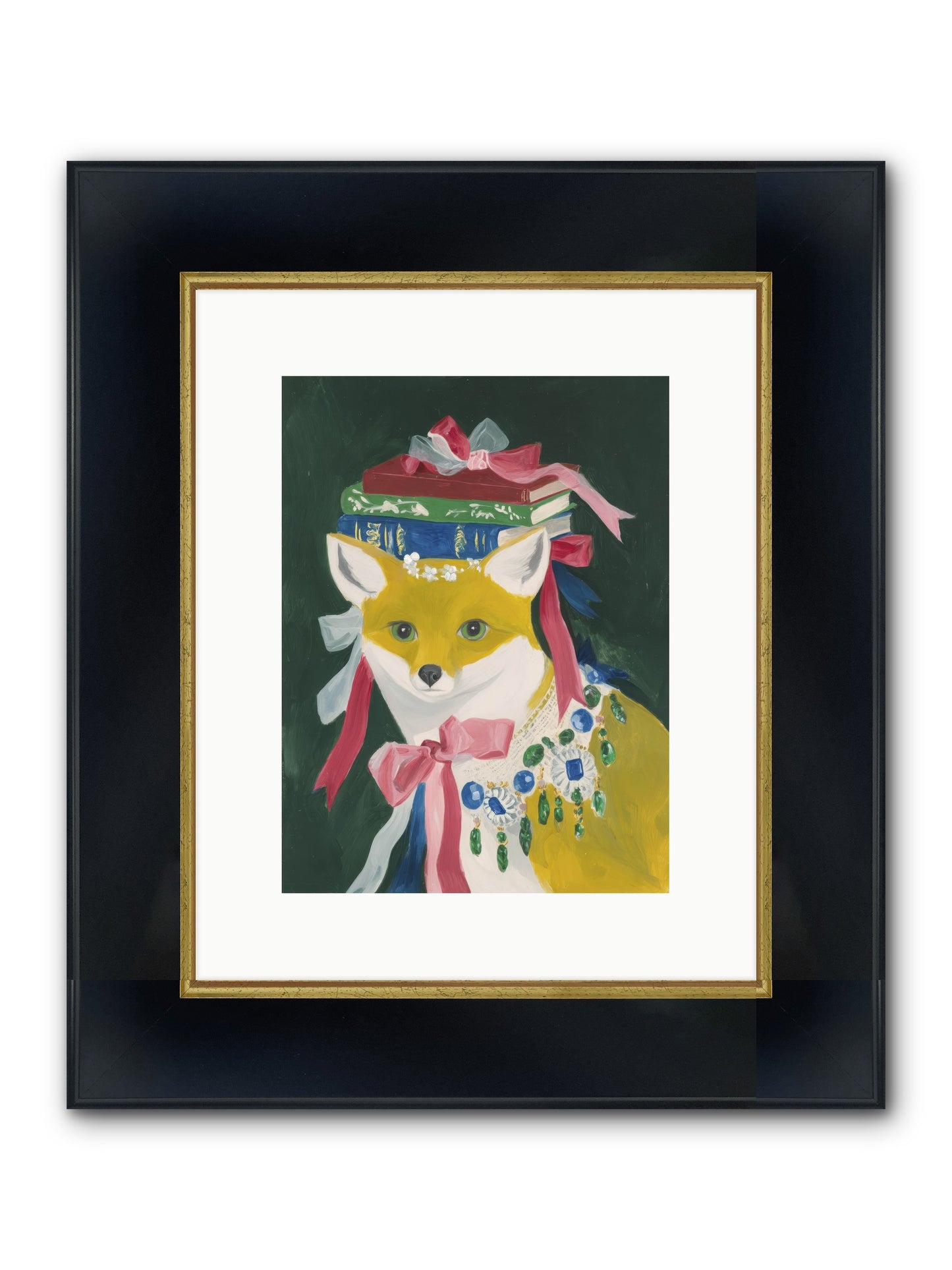 Duchess Of Whispered Stories Framed Print - Wide Black w/Gold 9x12