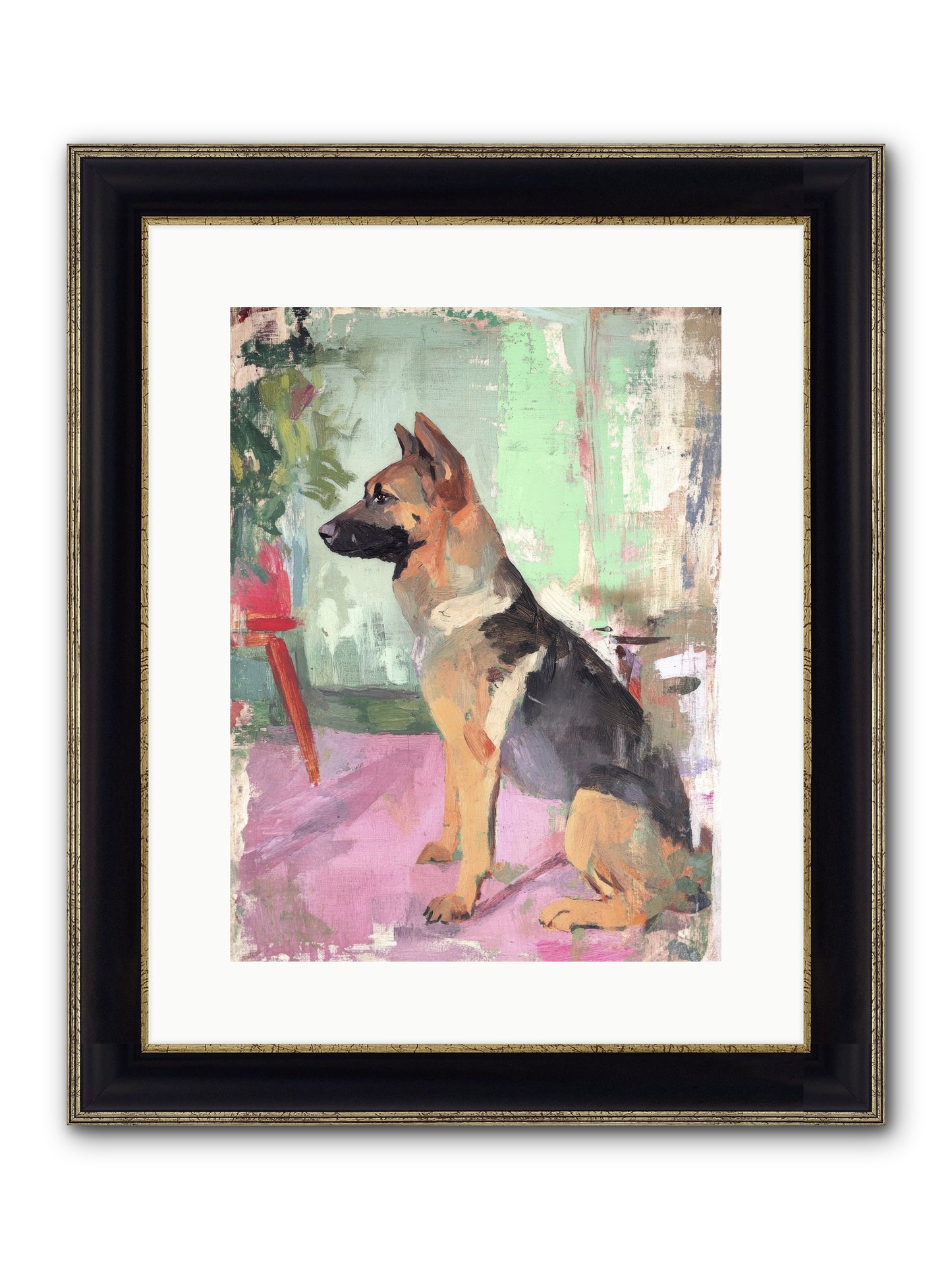 Duke Framed Print - Black & Gold 12x16