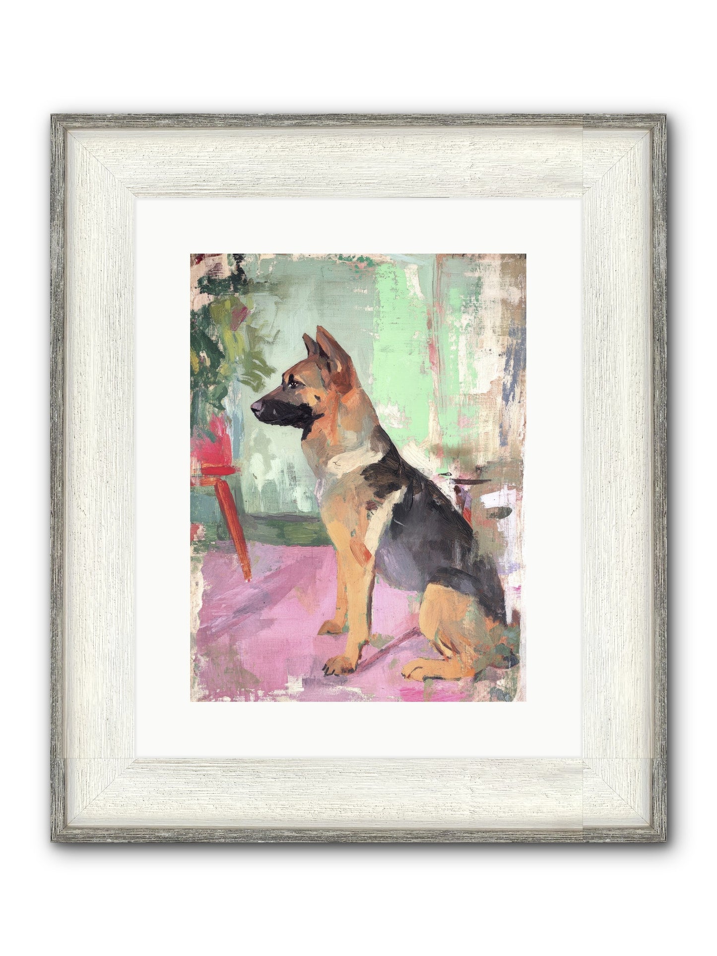 Duke Framed Print - Driftwood White 12x16