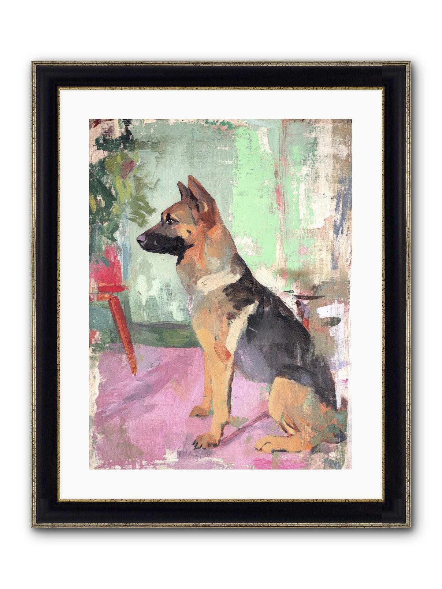 Duke Framed Print - Black & Gold 18x24