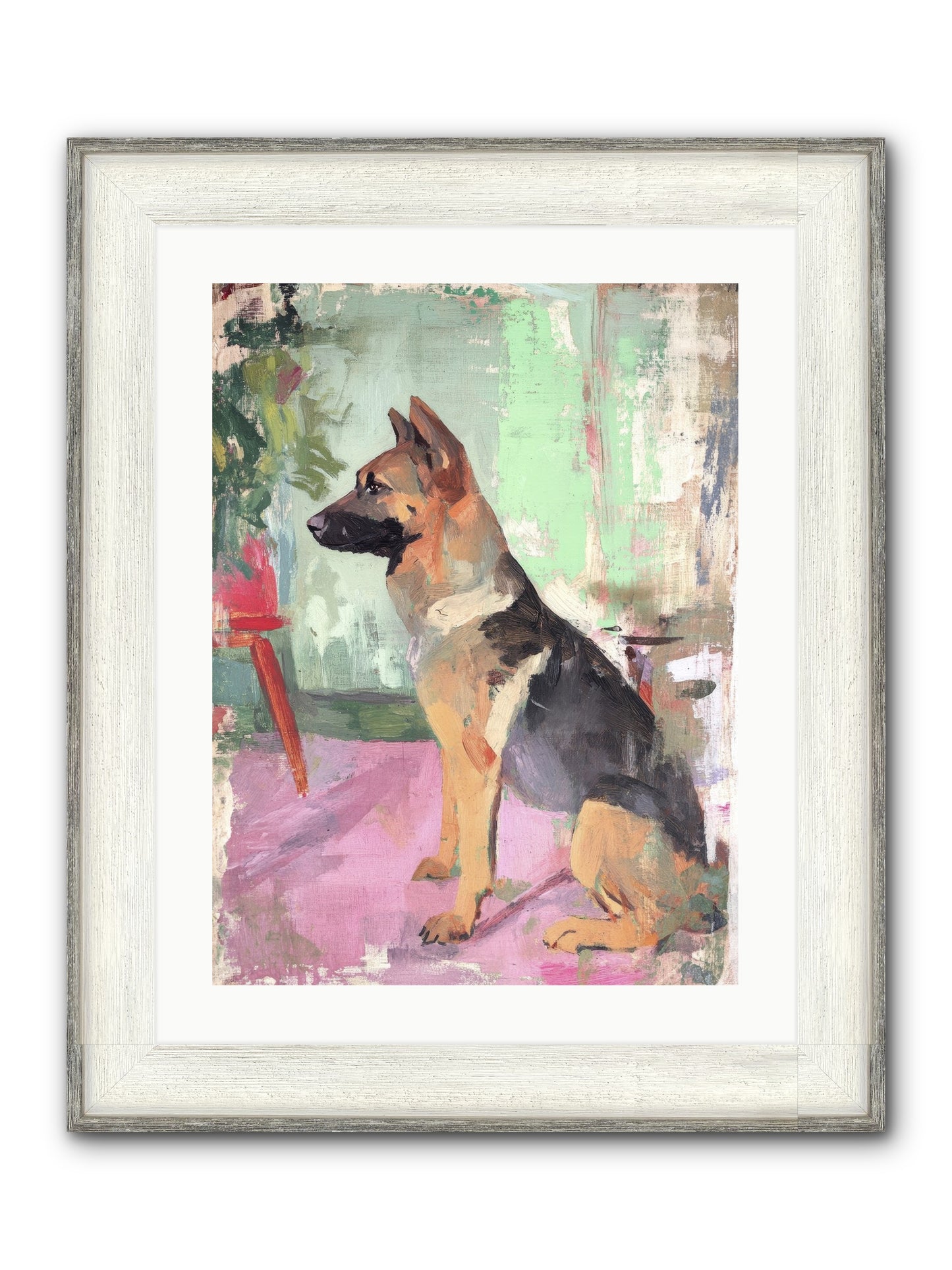 Duke Framed Print - Driftwood White 18x24