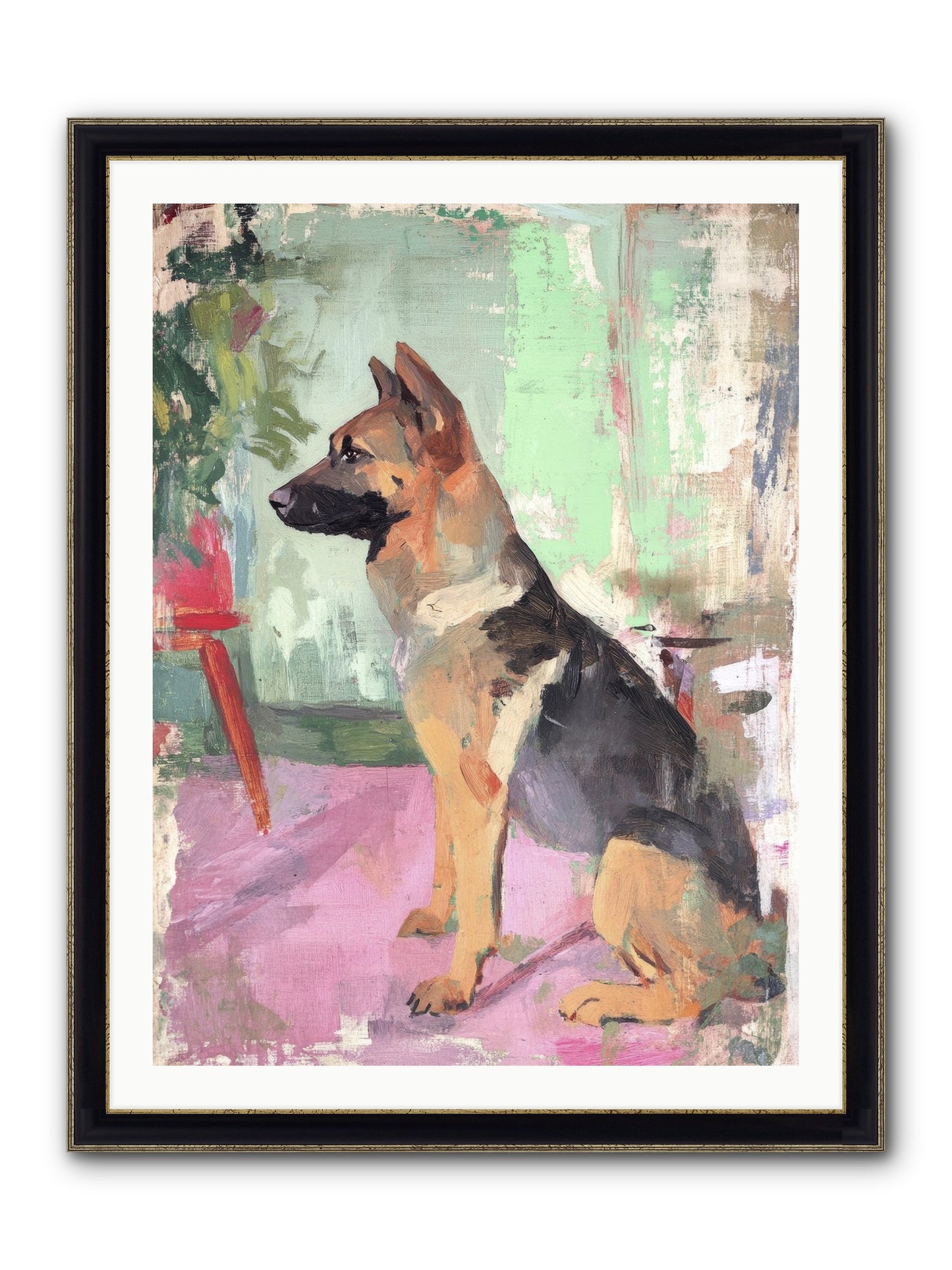Duke Framed Print - Black & Gold 30x40