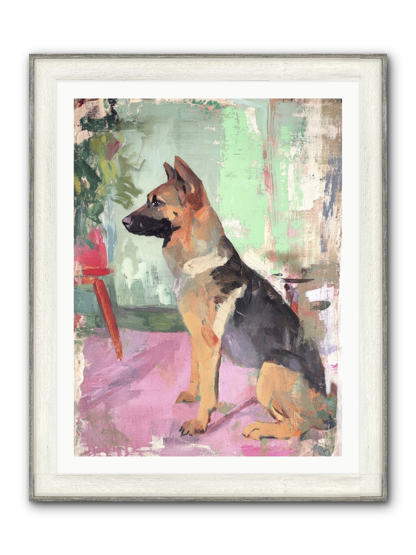 Duke Framed Print - Driftwood White 30x40