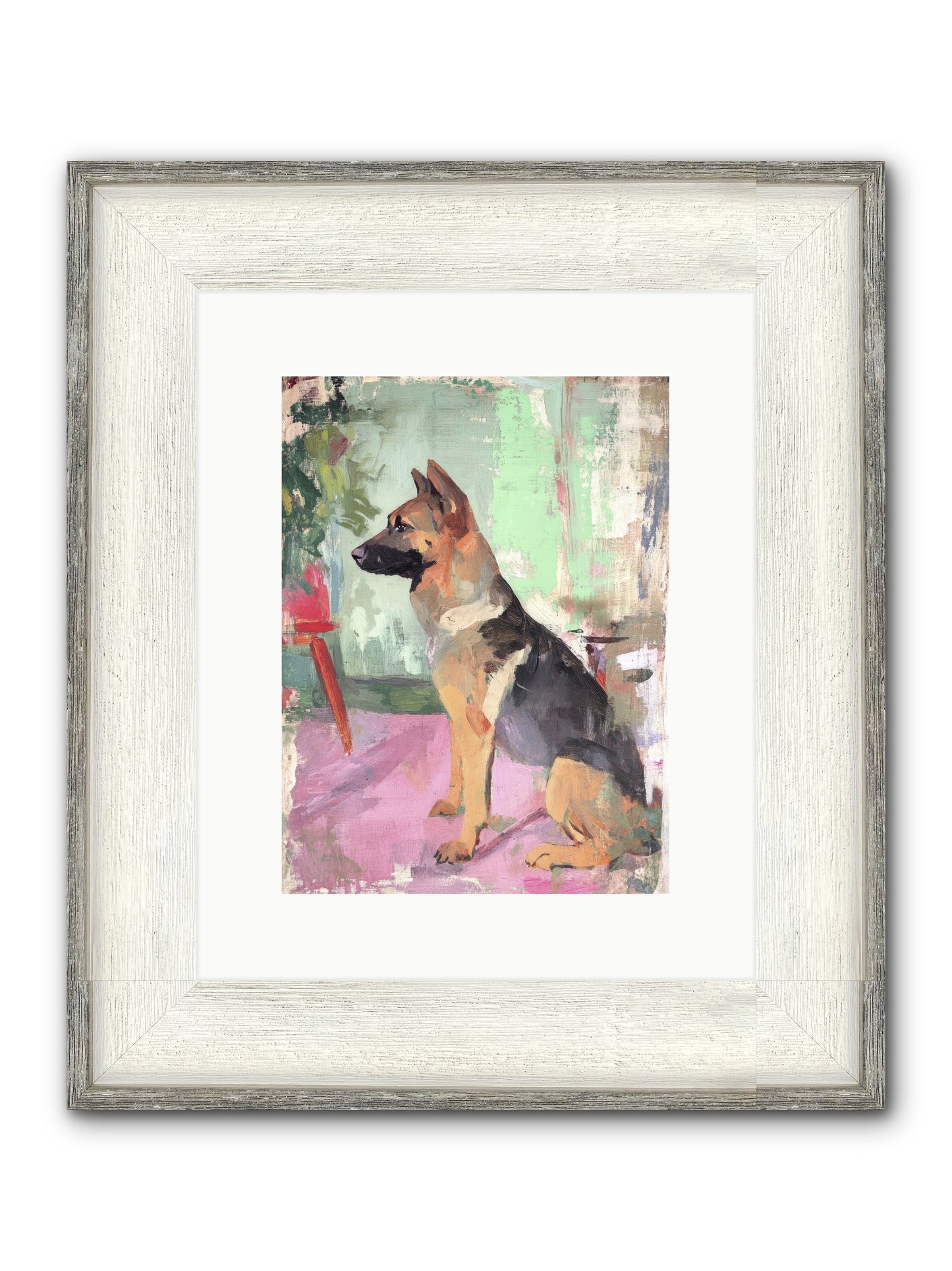 Duke Framed Print - Driftwood White 9x12