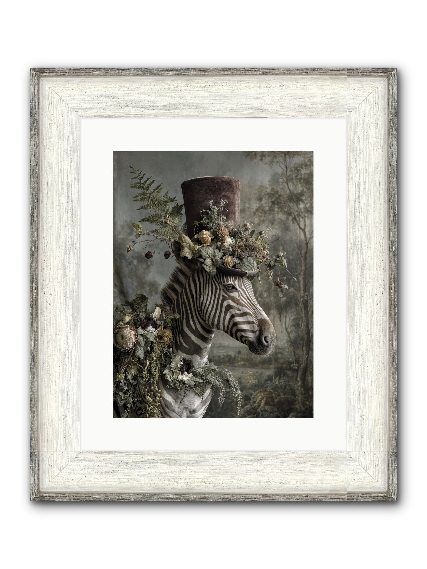 Dulcet Framed Print - Driftwood White 12x16