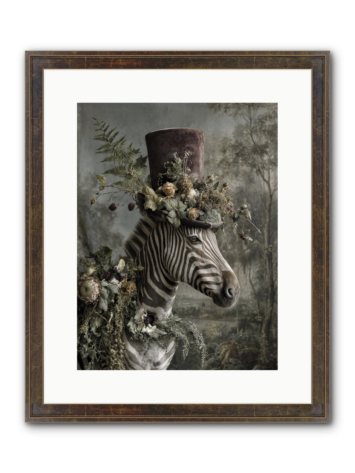 Dulcet Framed Print - Slimwoods Black/Gold 12x16