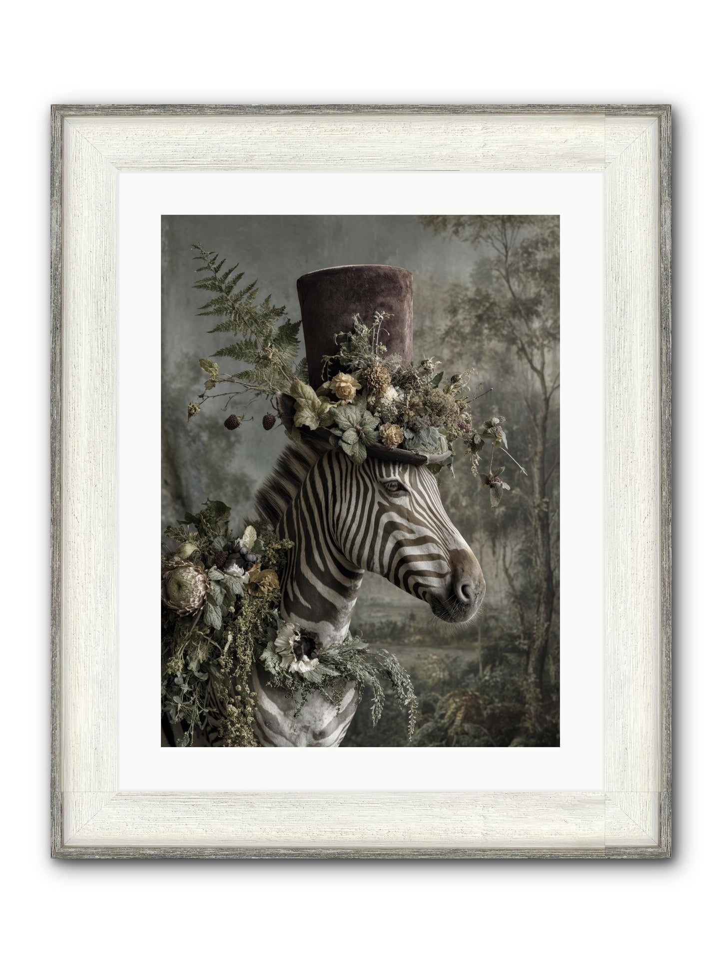 Dulcet Framed Print - Driftwood White 18x24