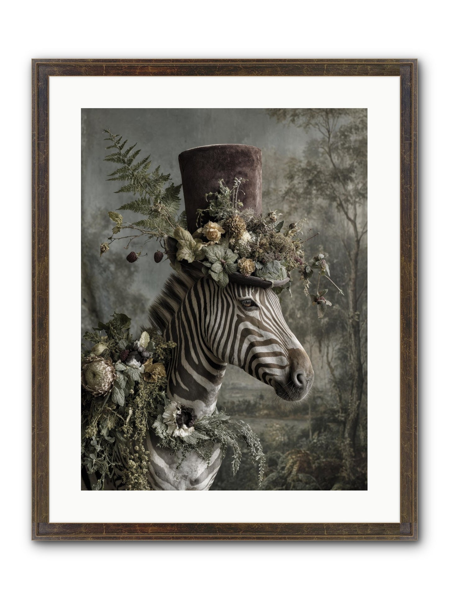 Dulcet Framed Print - Slimwoods Black/Gold 18x24
