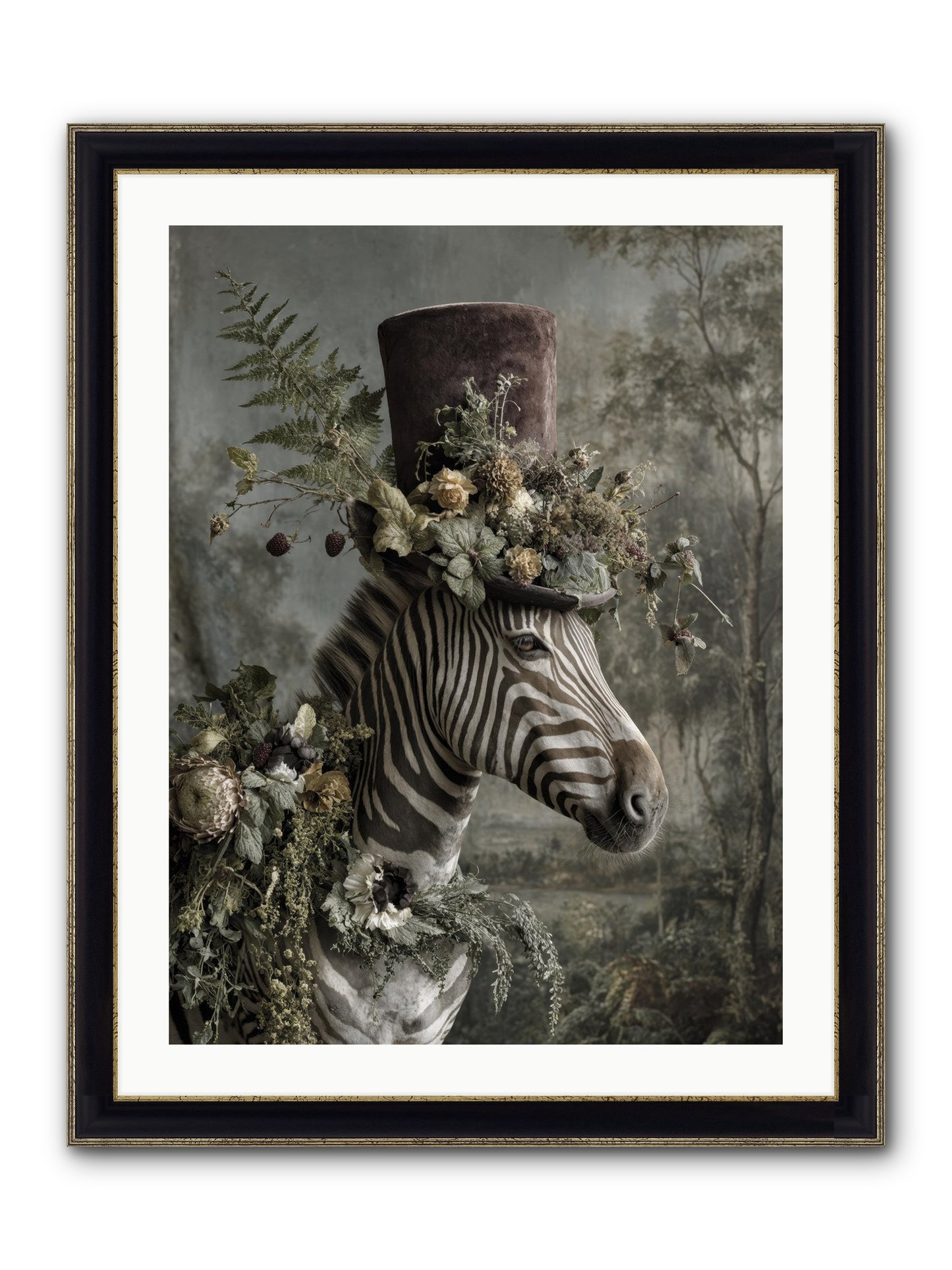 Dulcet Framed Print - Black & Gold 24x32