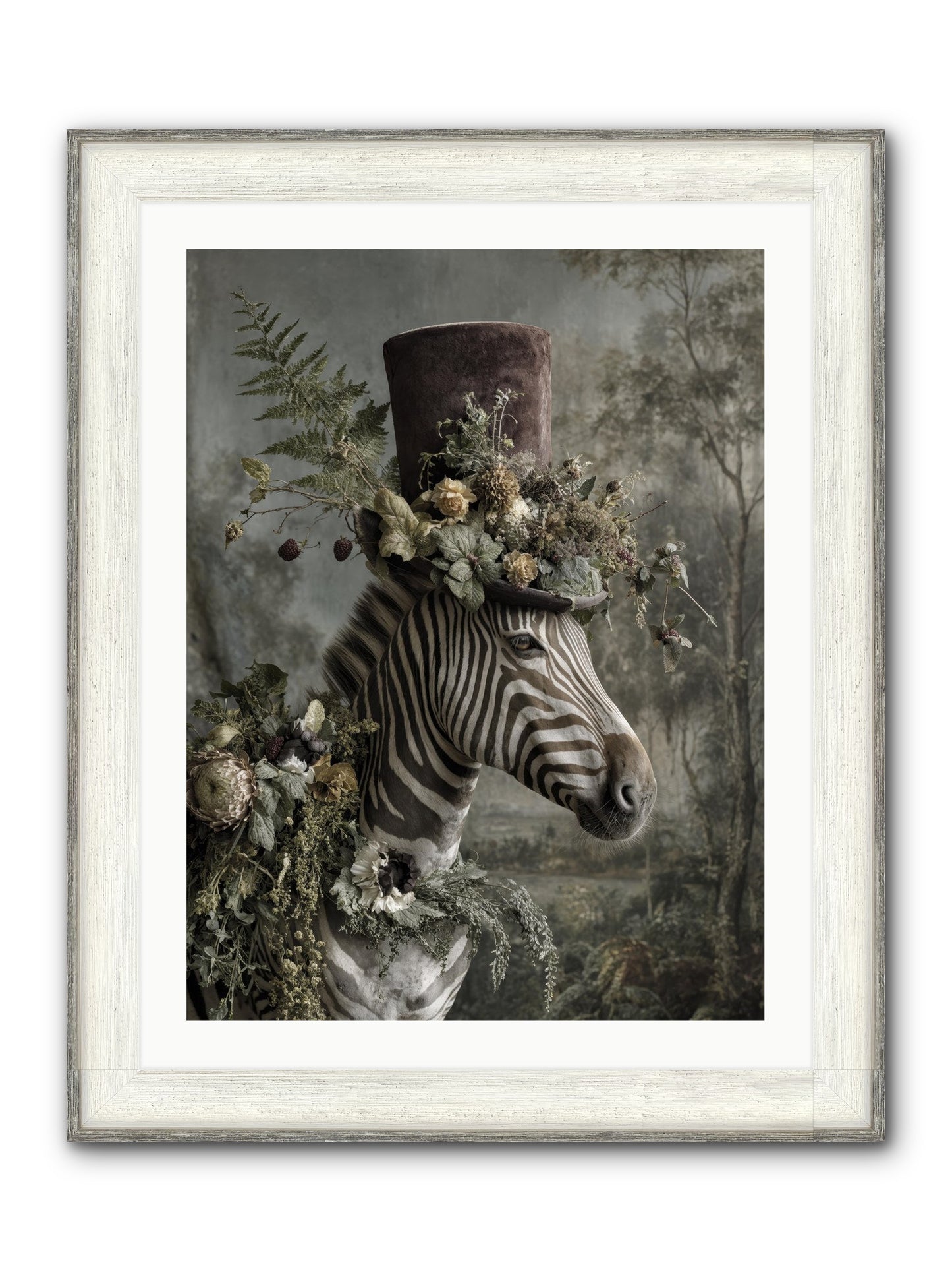 Dulcet Framed Print - Driftwood White 24x32