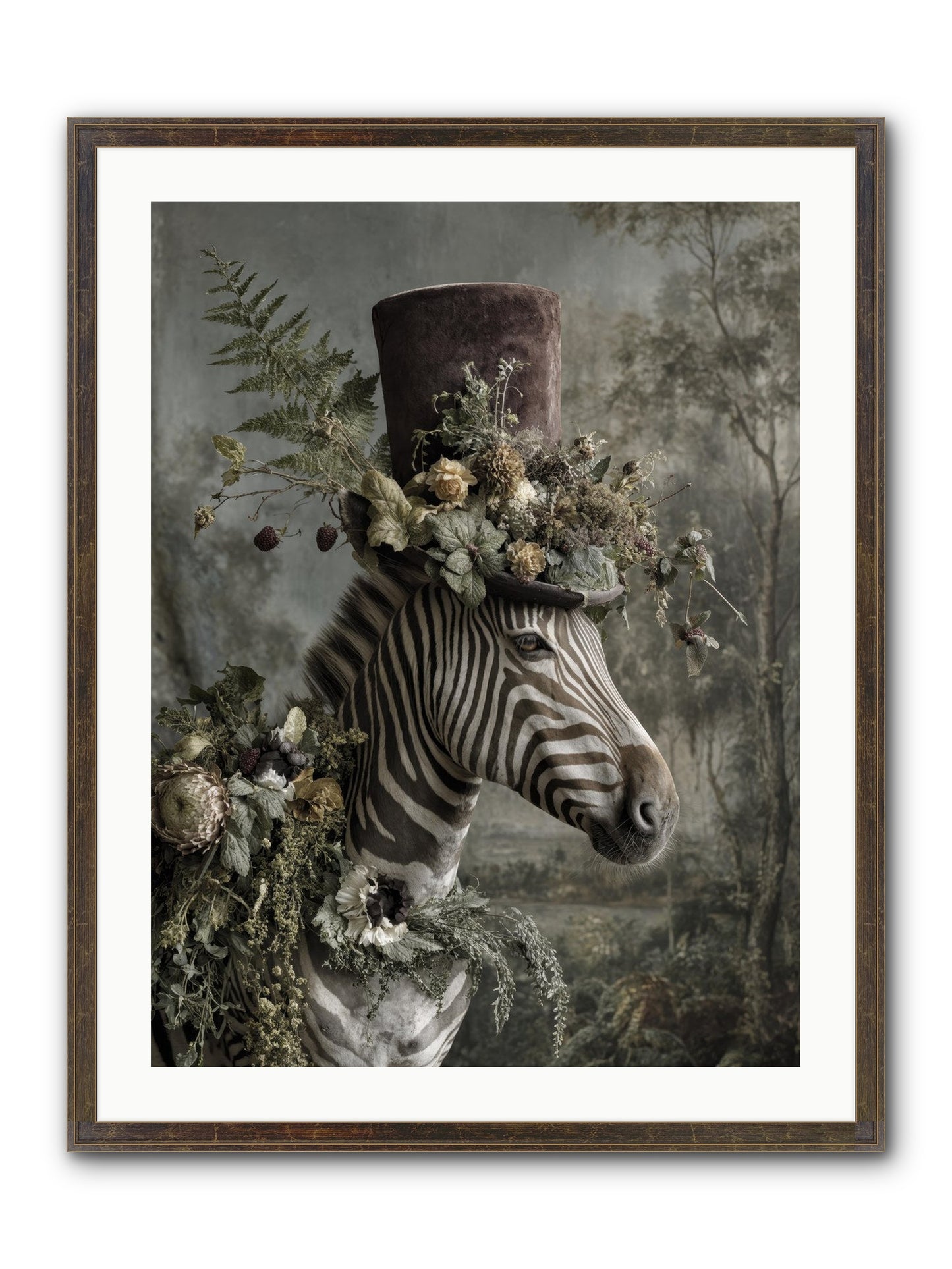 Dulcet Framed Print - Slimwoods Black/Gold 24x32