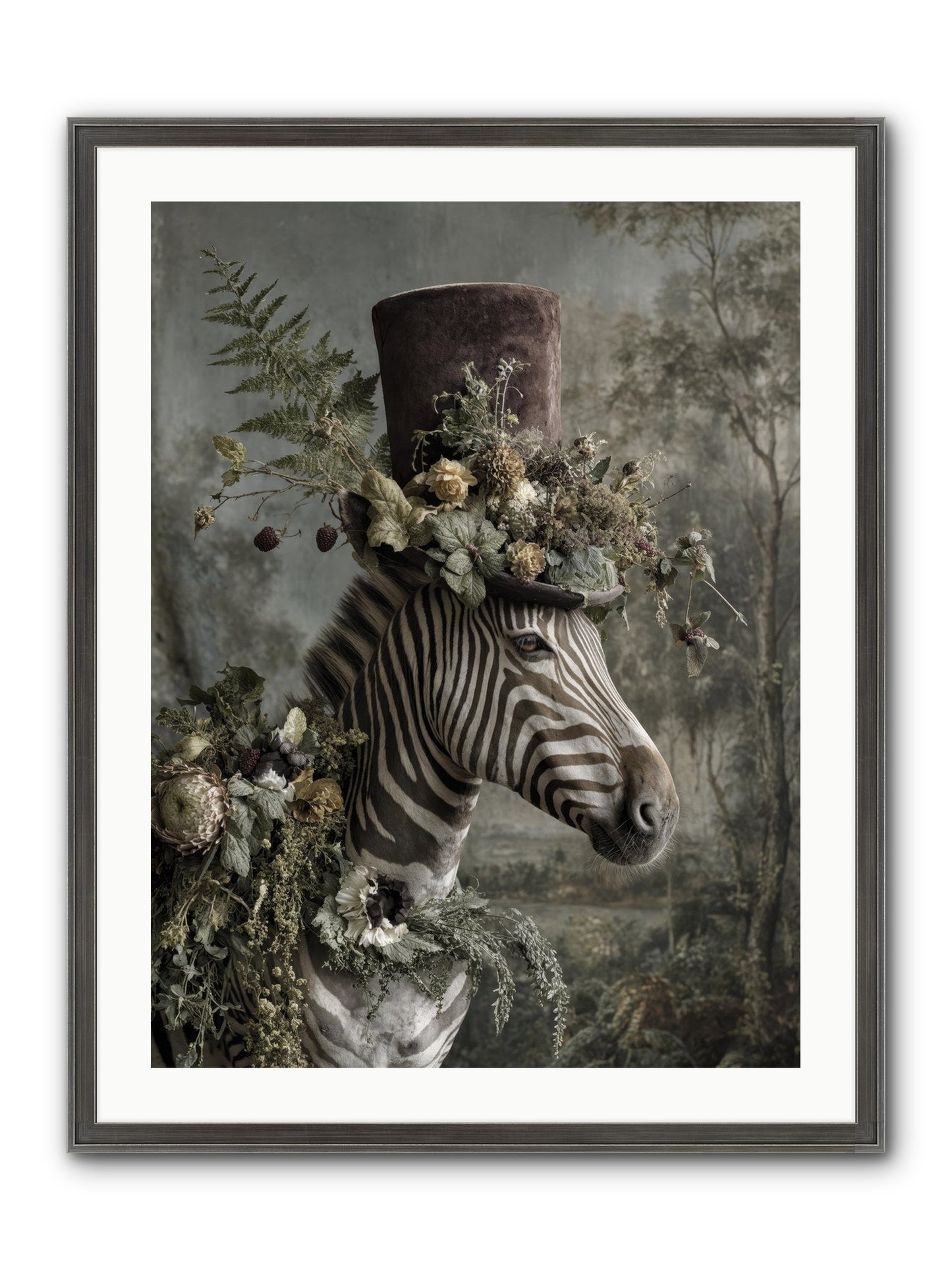 Dulcet Framed Print - Slimwoods Black/Silver 24x32