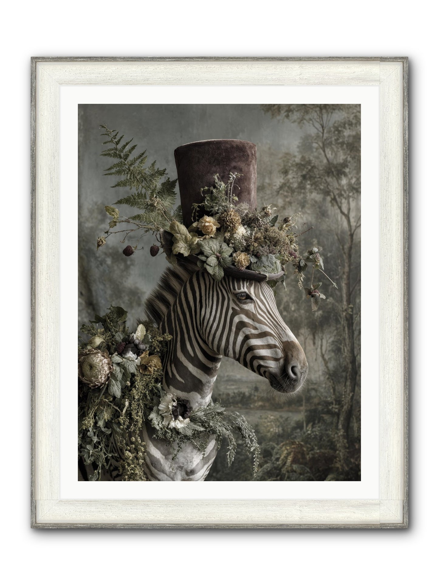 Dulcet Framed Print - Driftwood White 30x40