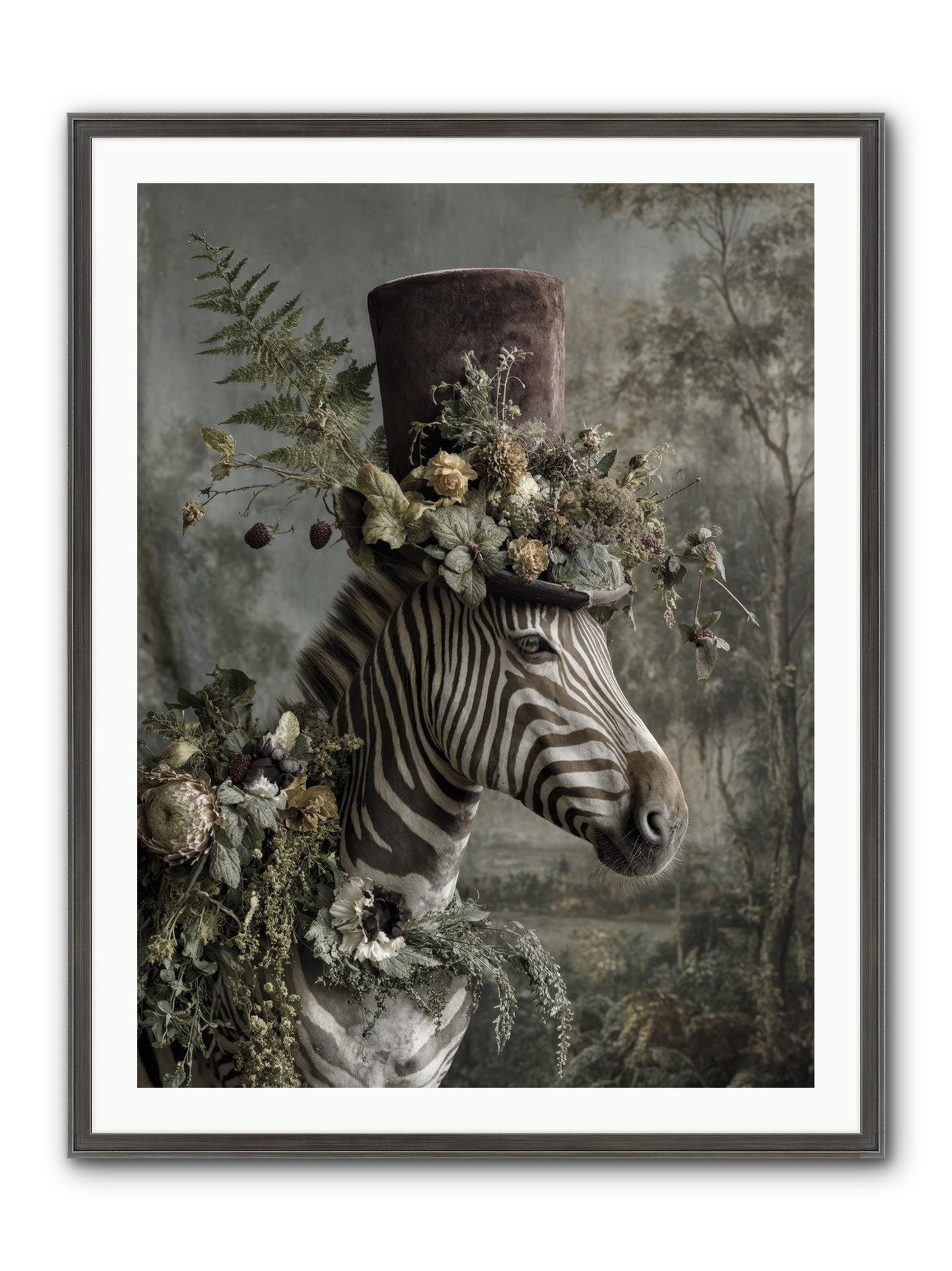 Dulcet Framed Print - Slimwoods Black/Silver 30x40