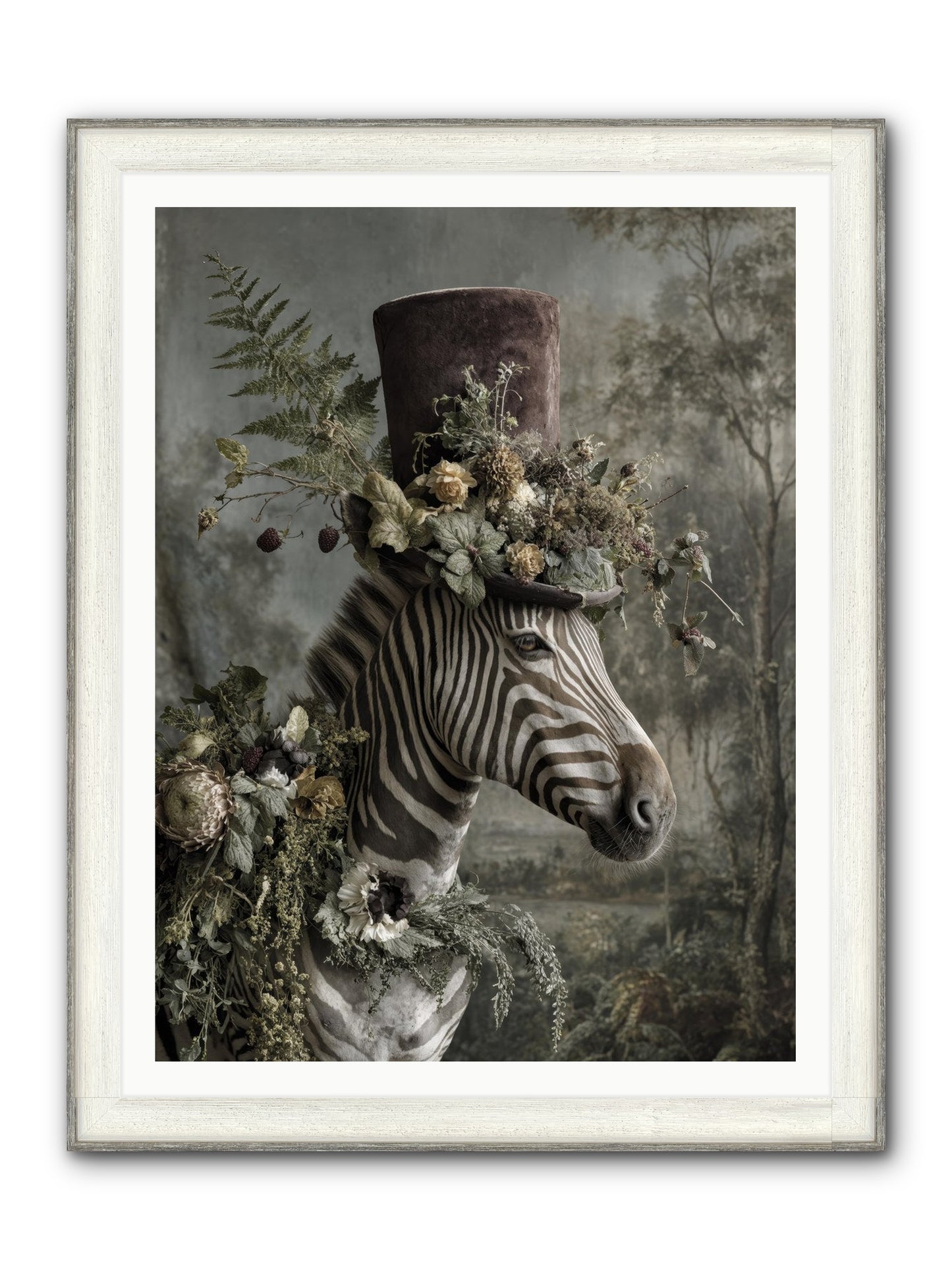 Dulcet Framed Print - Driftwood White 36x48