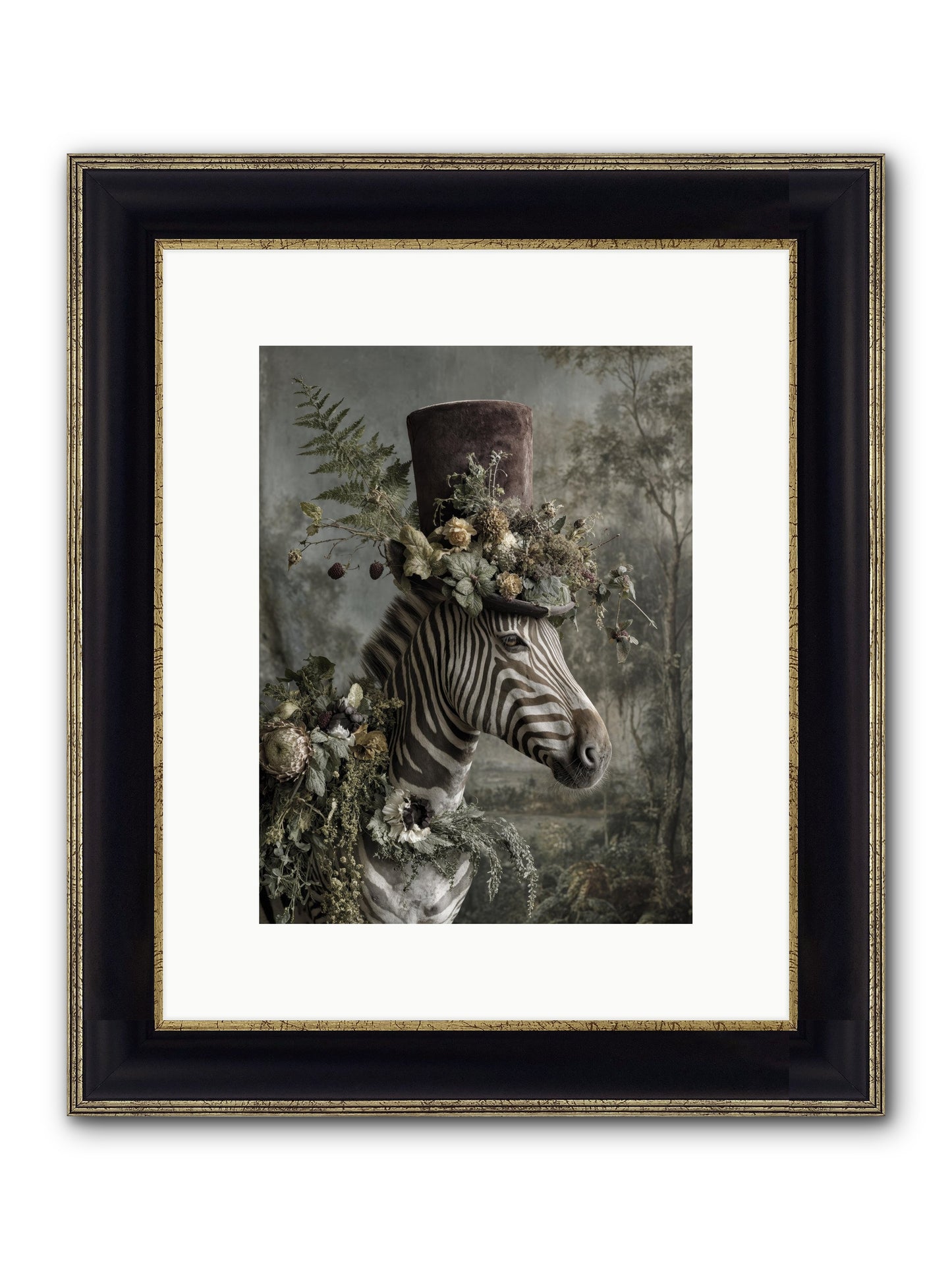 Dulcet Framed Print - Black & Gold 9x12