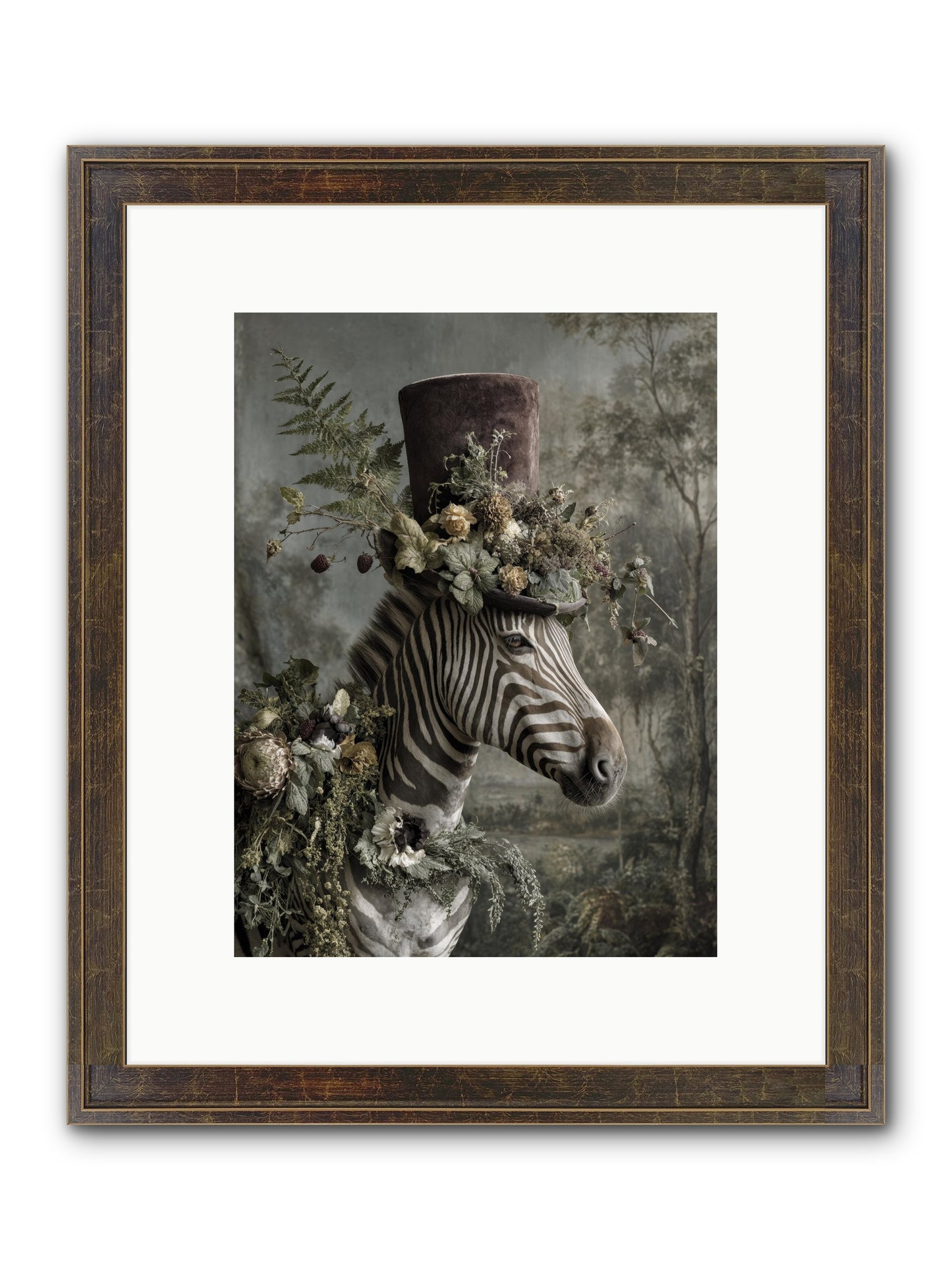 Dulcet Framed Print - Slimwoods Black/Gold 9x12