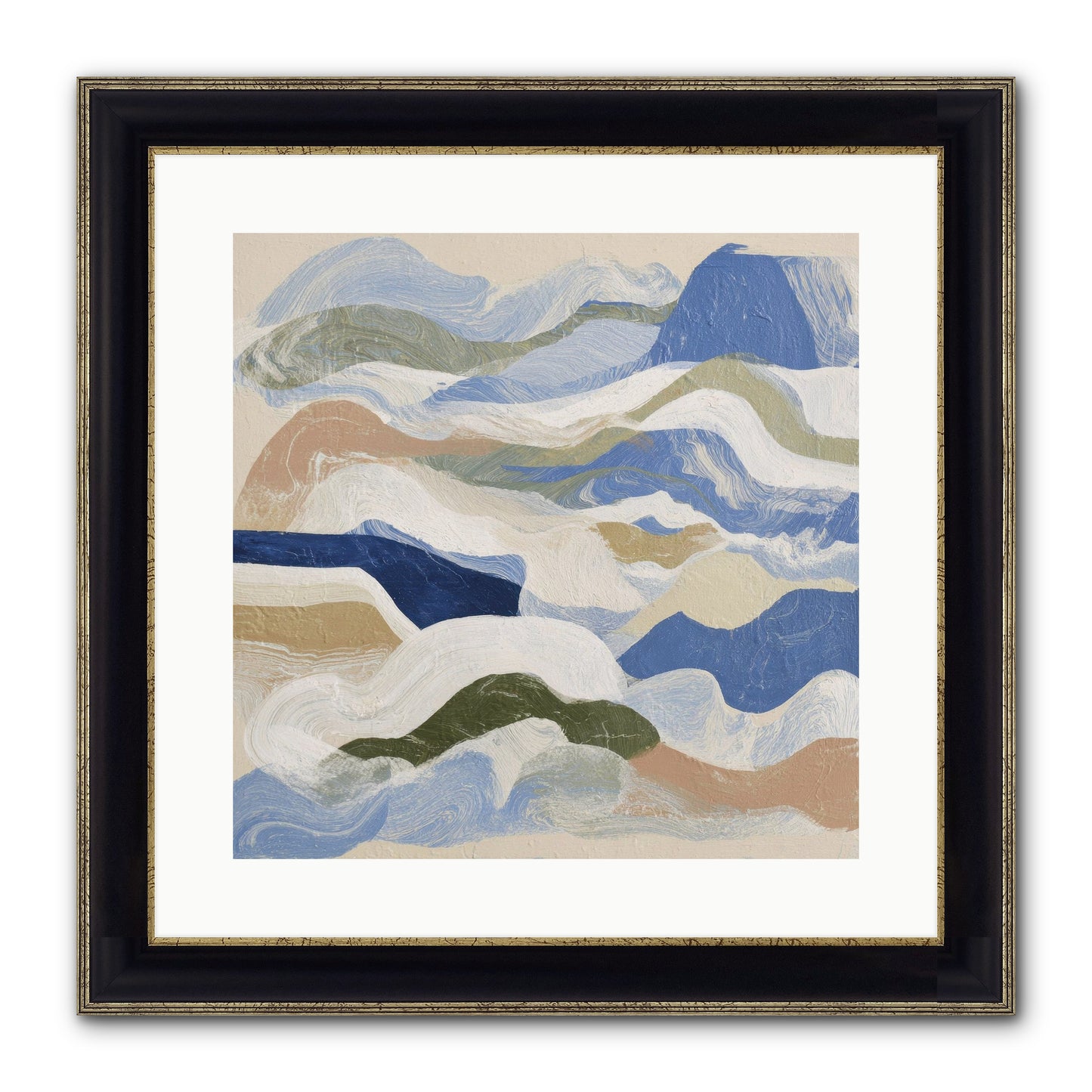 Dune Cloak Framed Print - Black & Gold 16x16