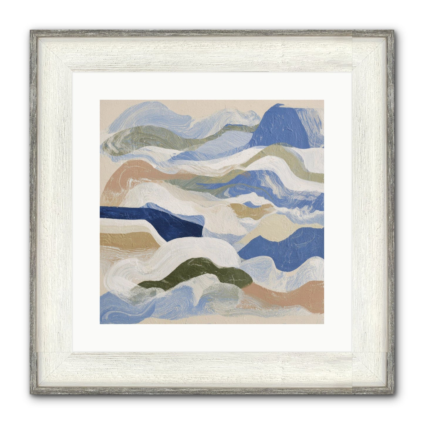 Dune Cloak Framed Print - Driftwood White 16x16