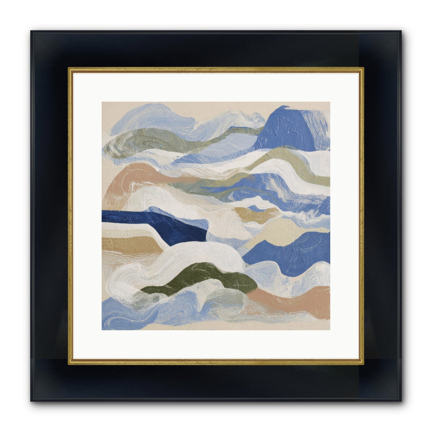 Dune Cloak Framed Print - Wide Black w/Gold 16x16