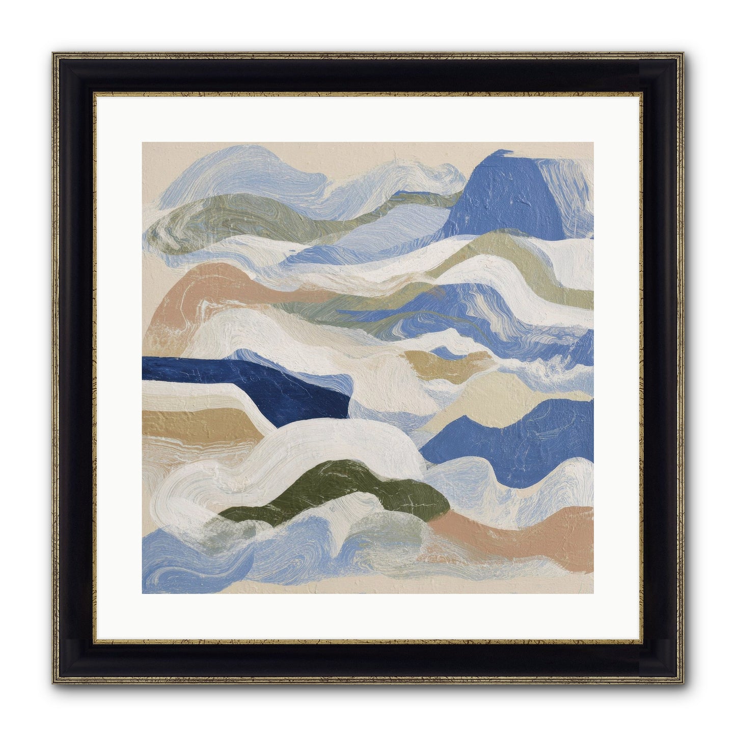 Dune Cloak Framed Print - Black & Gold 20x20