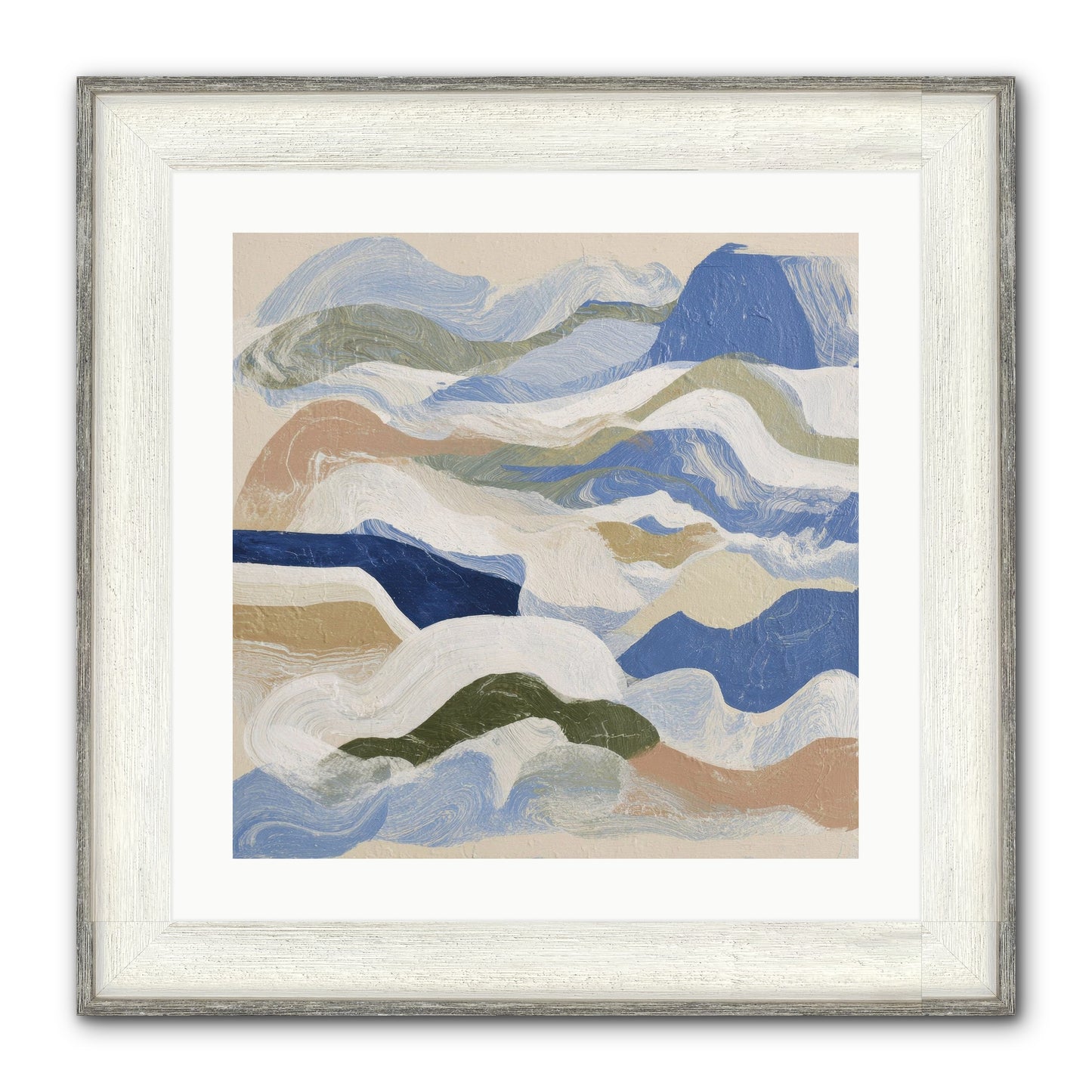 Dune Cloak Framed Print - Driftwood White 20x20