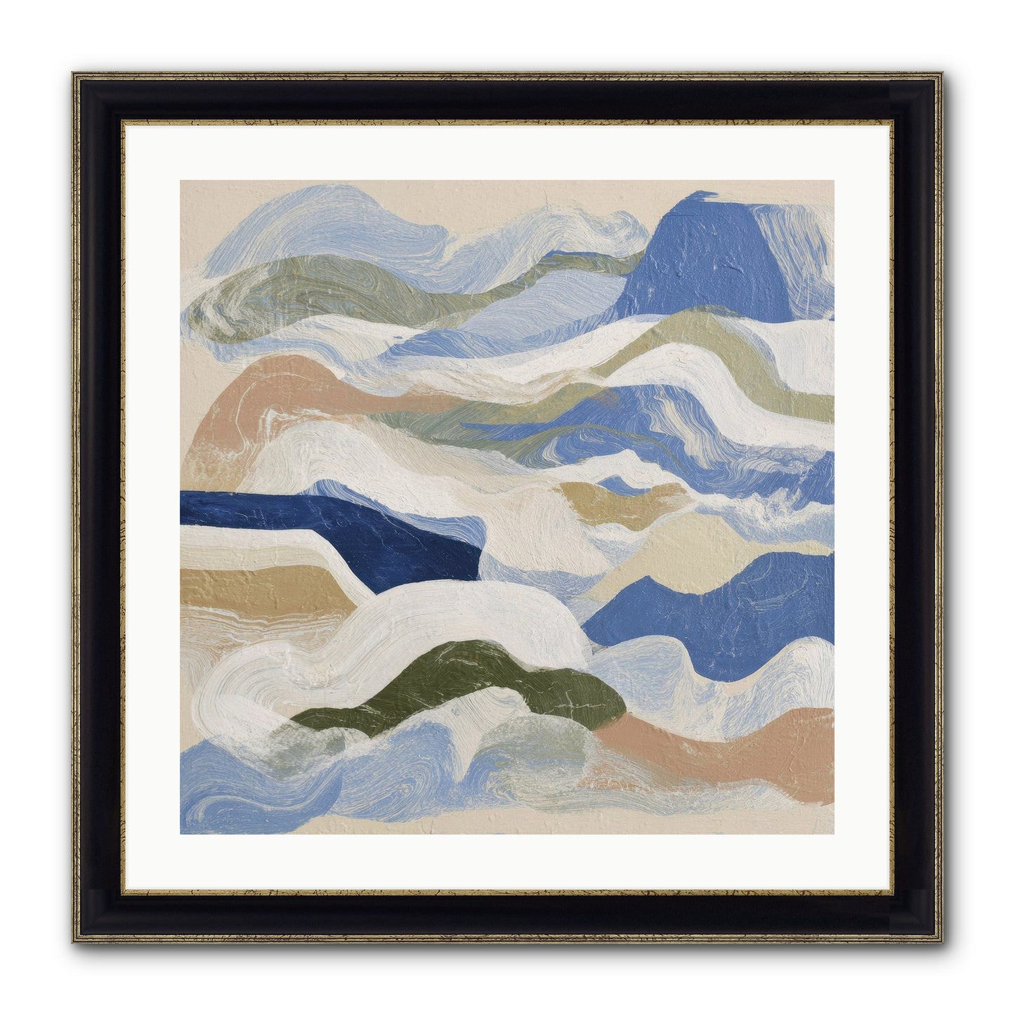 Dune Cloak Framed Print - Black & Gold 24x24