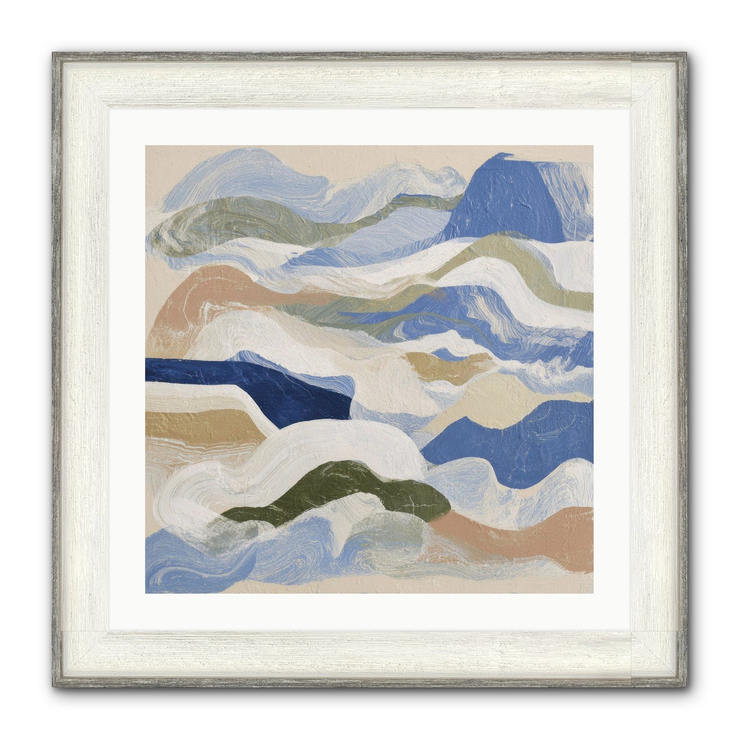 Dune Cloak Framed Print - Driftwood White 24x24