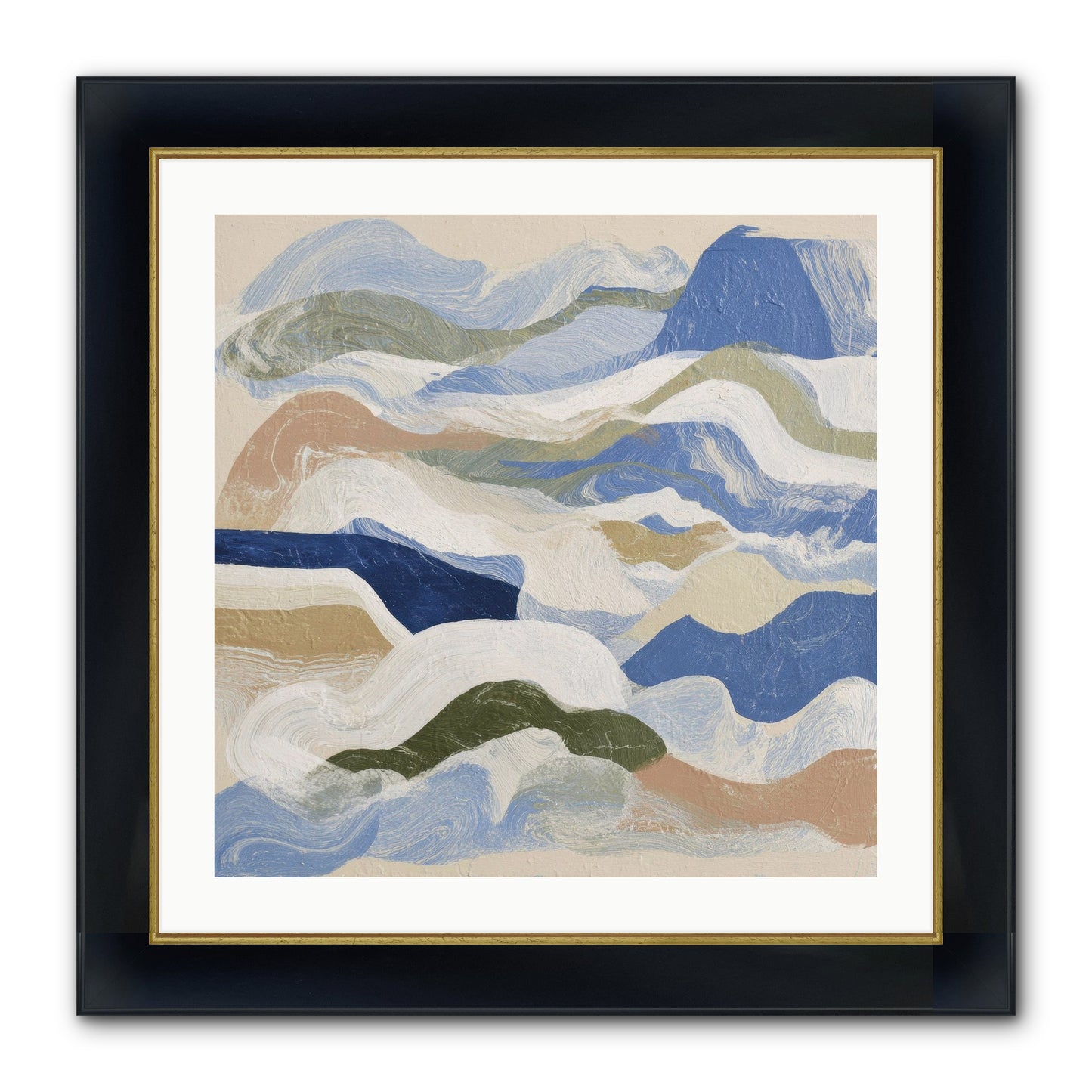 Dune Cloak Framed Print - Wide Black w/Gold 24x24