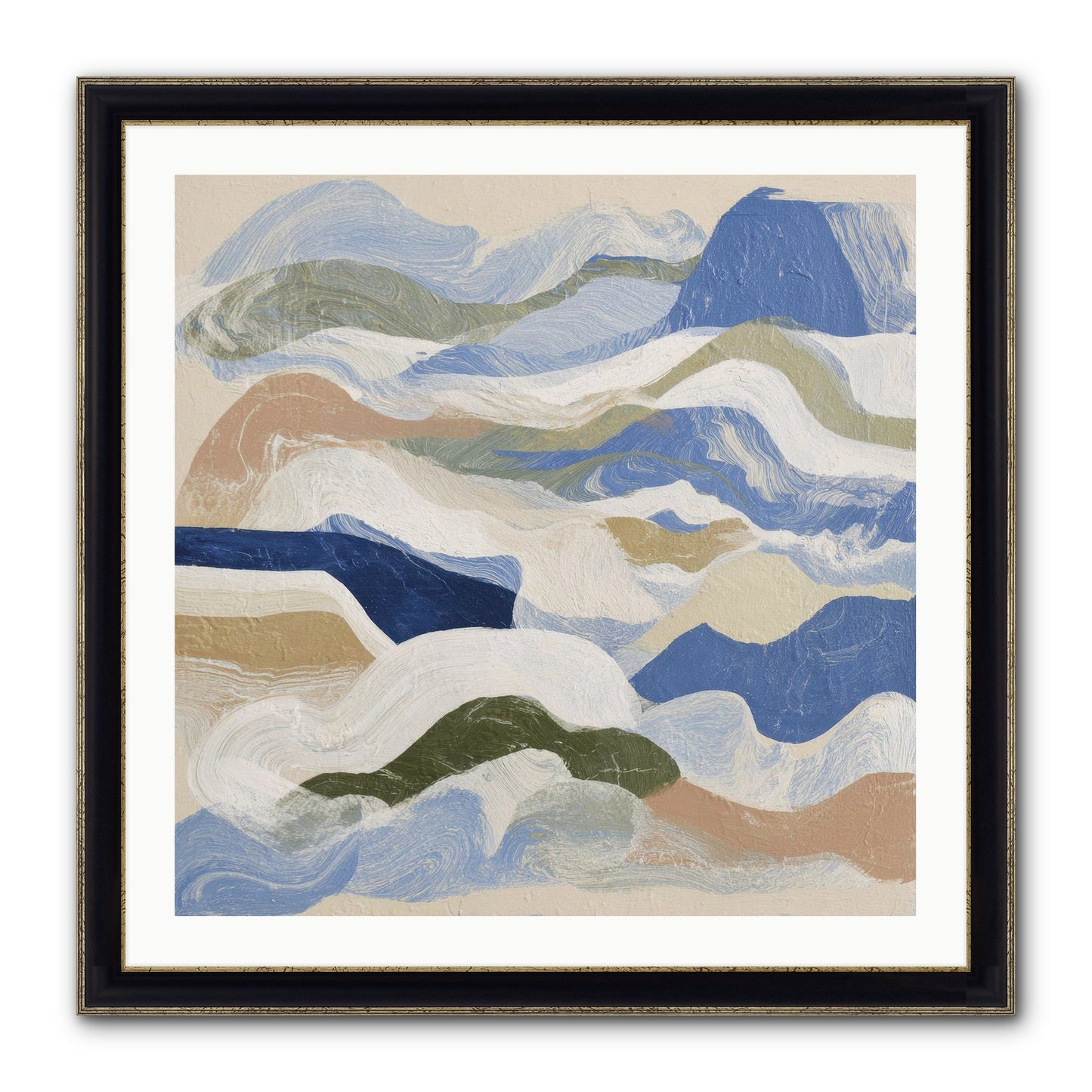 Dune Cloak Framed Print - Black & Gold 30x30