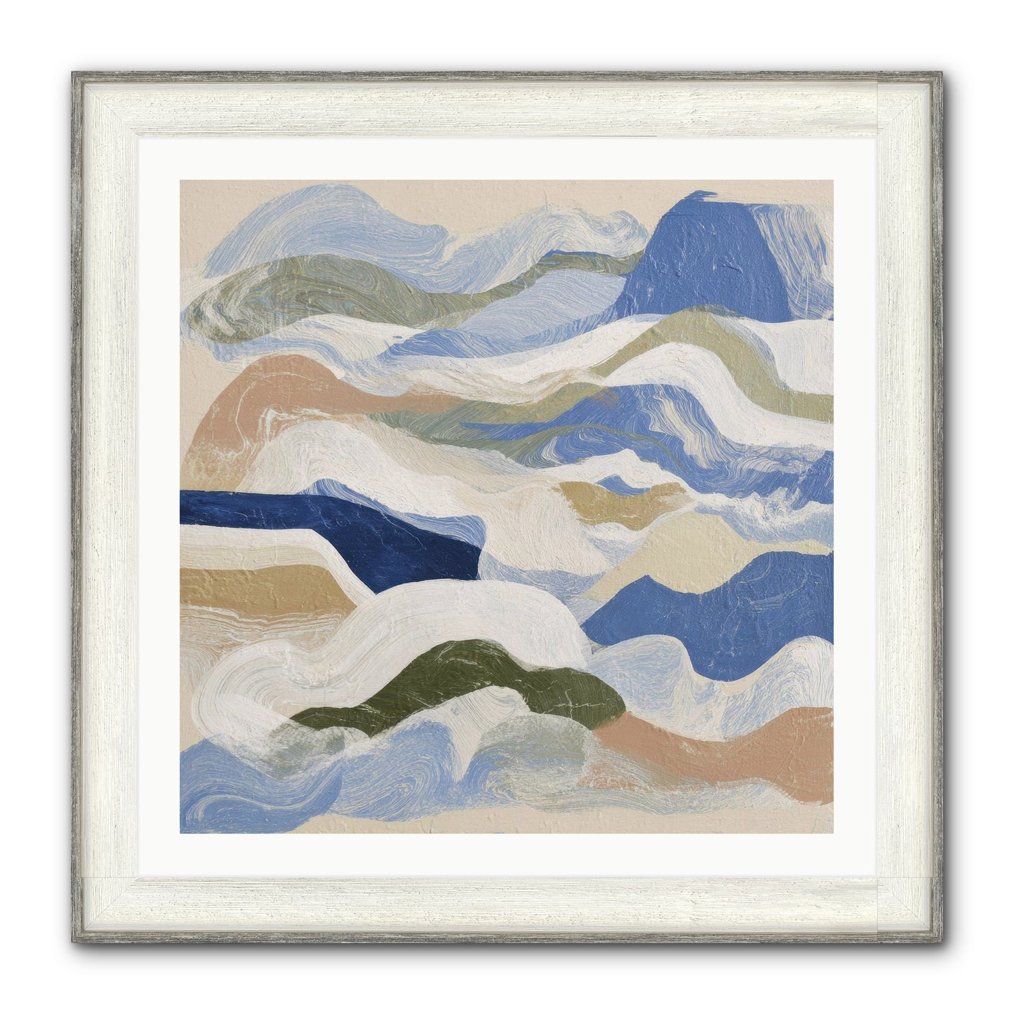 Dune Cloak Framed Print - Driftwood White 30x30
