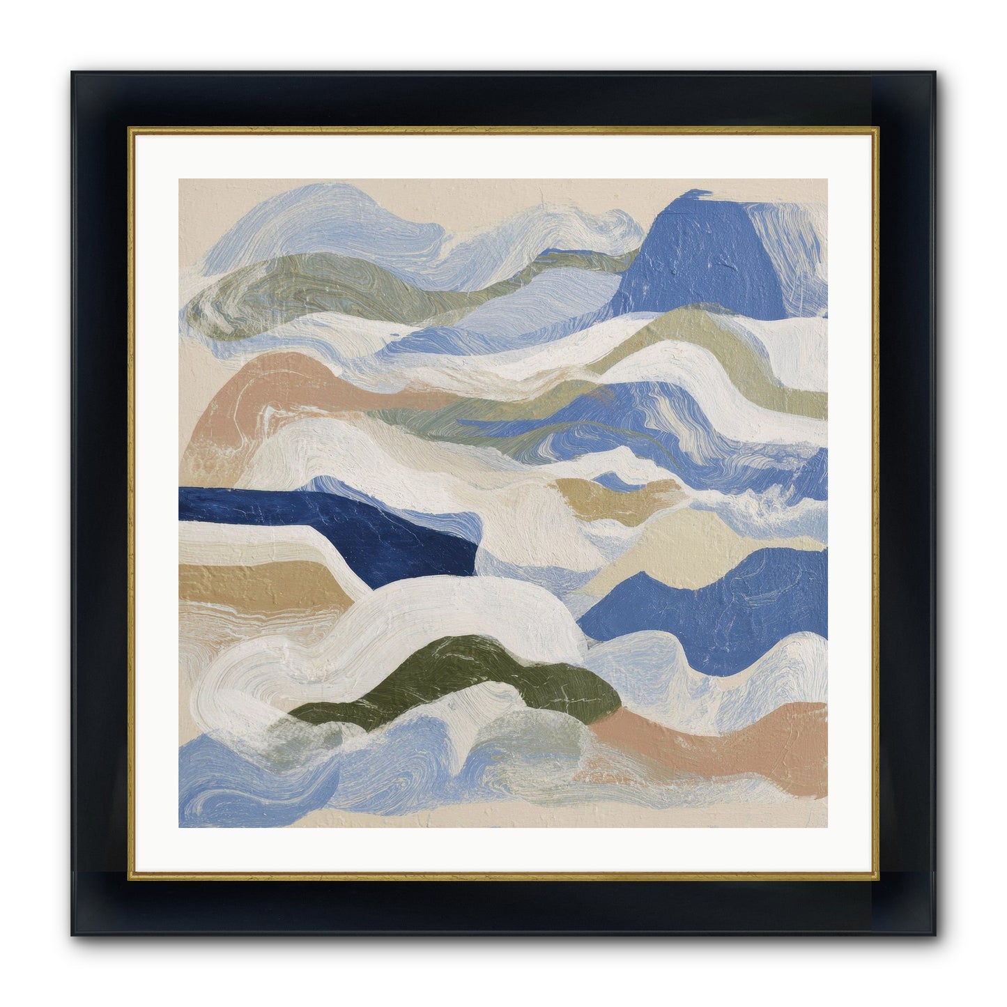 Dune Cloak Framed Print - Wide Black w/Gold 30x30