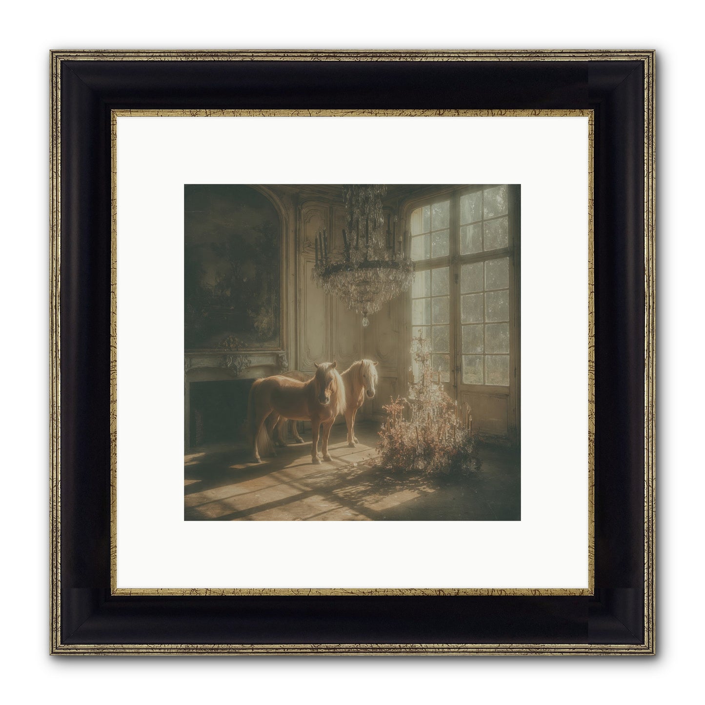 Dusk Made Of Honey Framed Print - Black & Gold 10x10