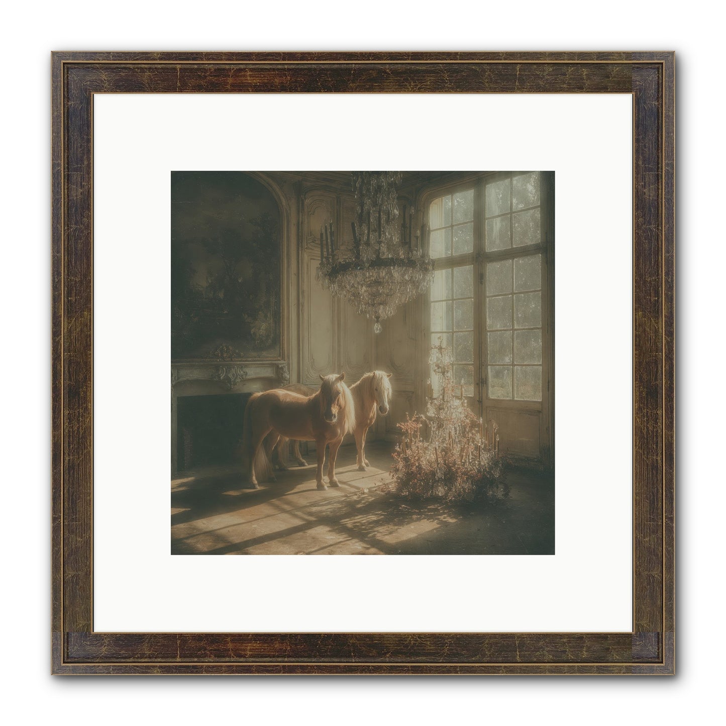 Dusk Made Of Honey Framed Print - Slimwoods Black/Gold 10x10