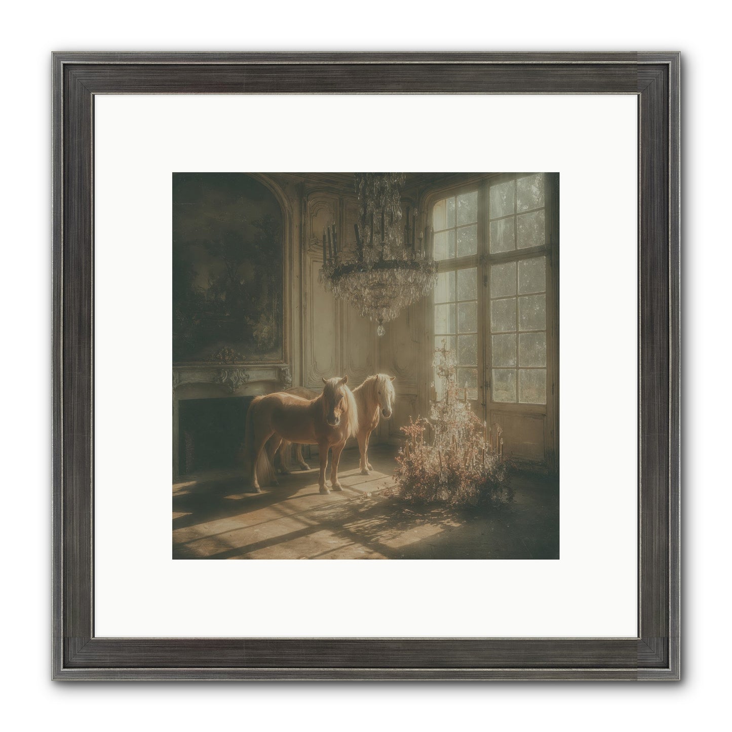 Dusk Made Of Honey Framed Print - Slimwoods Black/Silver 10x10