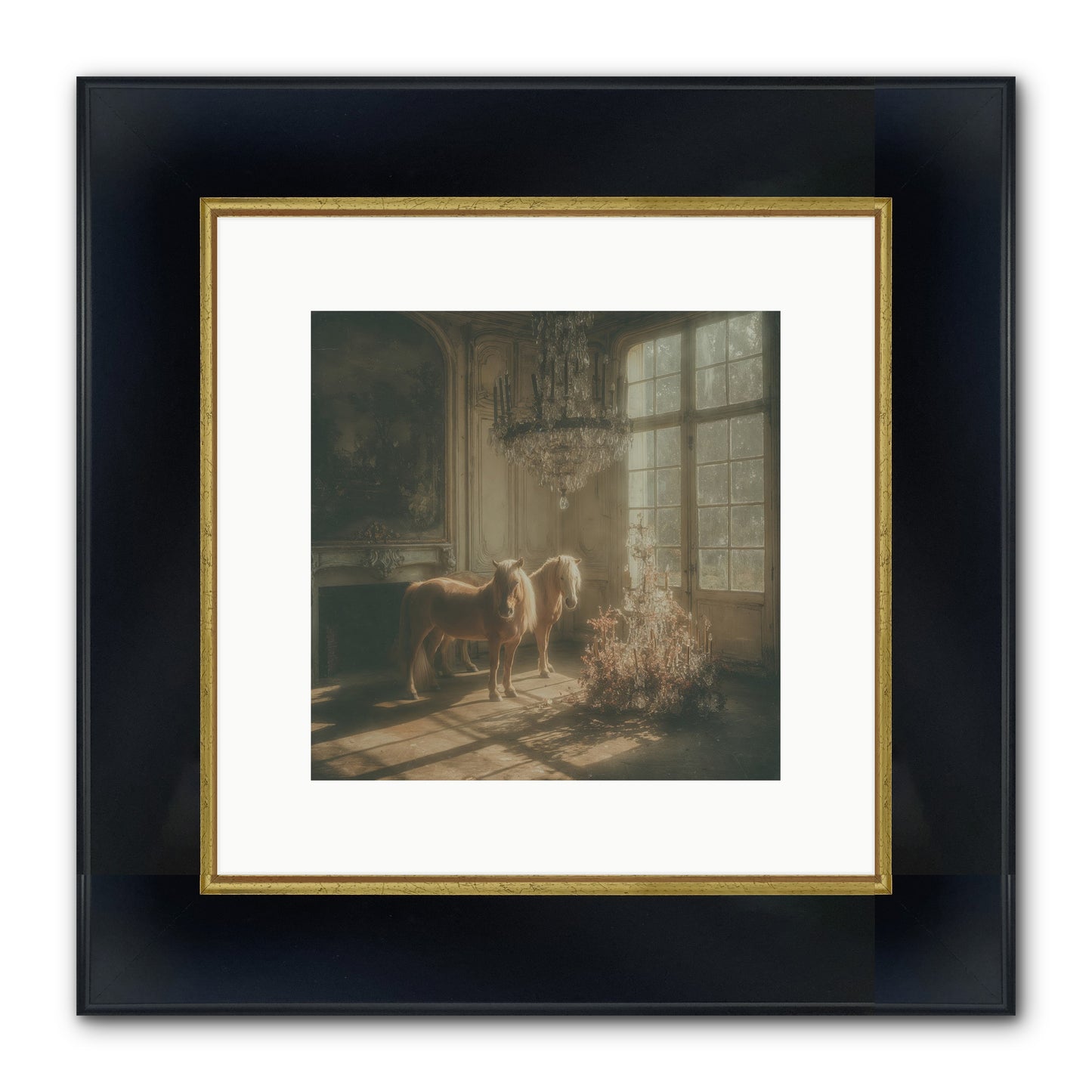 Dusk Made Of Honey Framed Print - Wide Black w/Gold 10x10