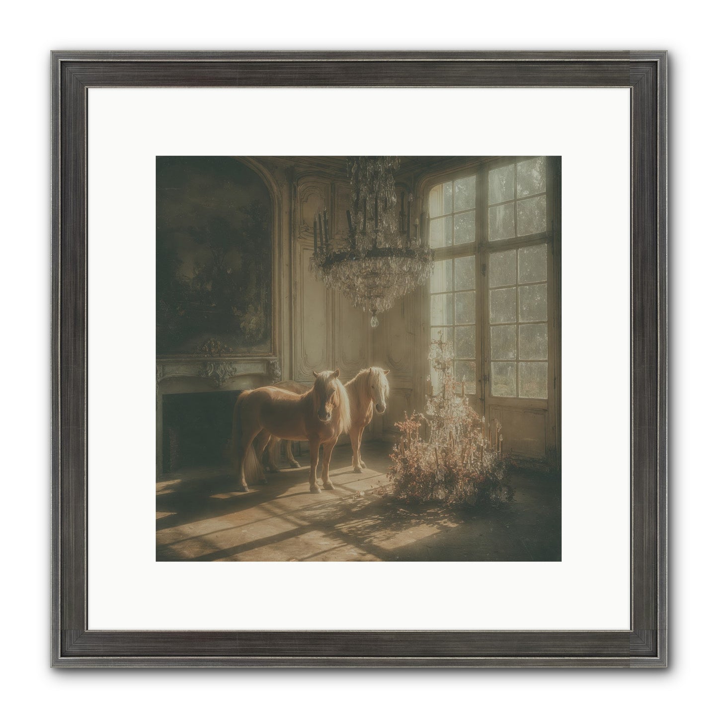 Dusk Made Of Honey Framed Print - Slimwoods Black/Silver 12x12