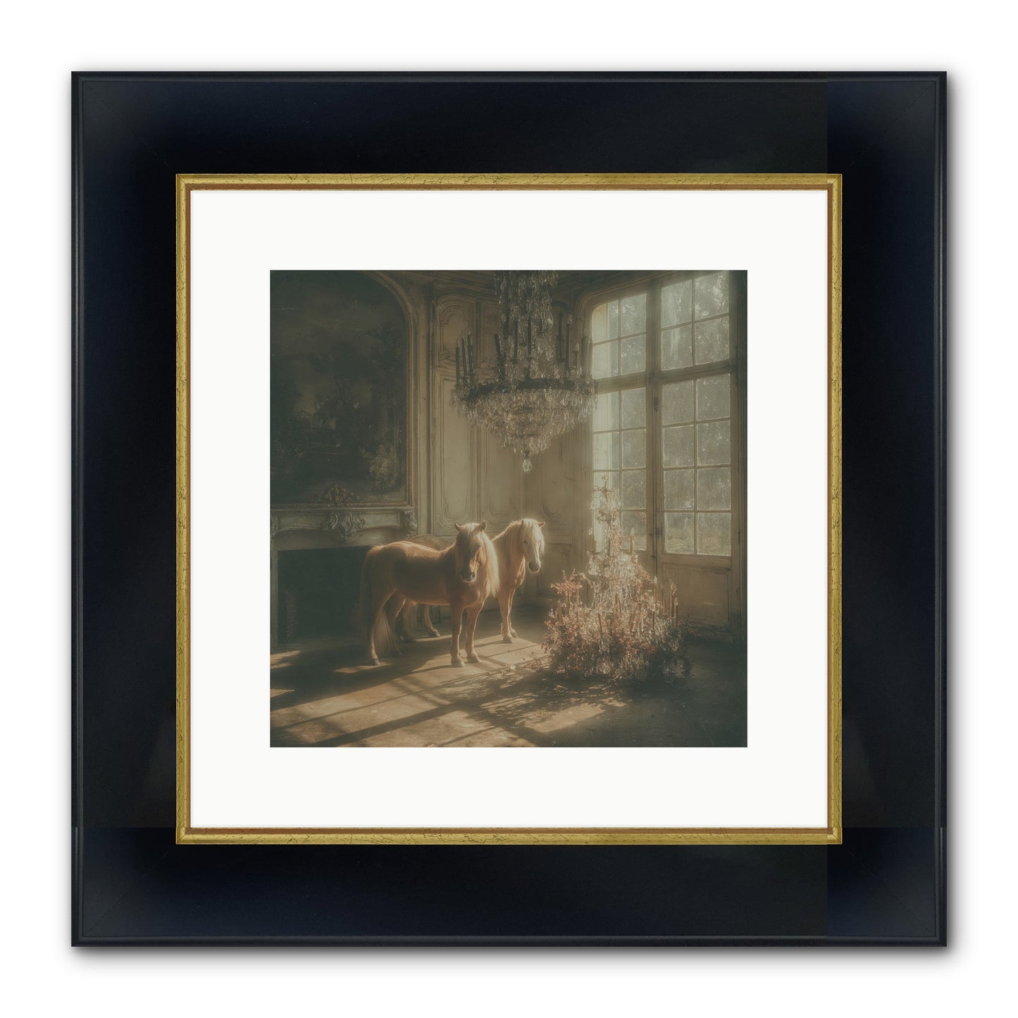 Dusk Made Of Honey Framed Print - Wide Black w/Gold 12x12