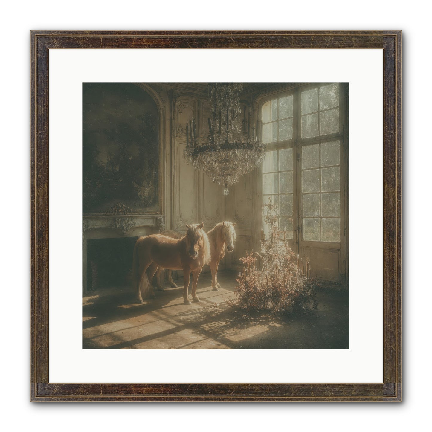 Dusk Made Of Honey Framed Print - Slimwoods Black/Gold 16x16